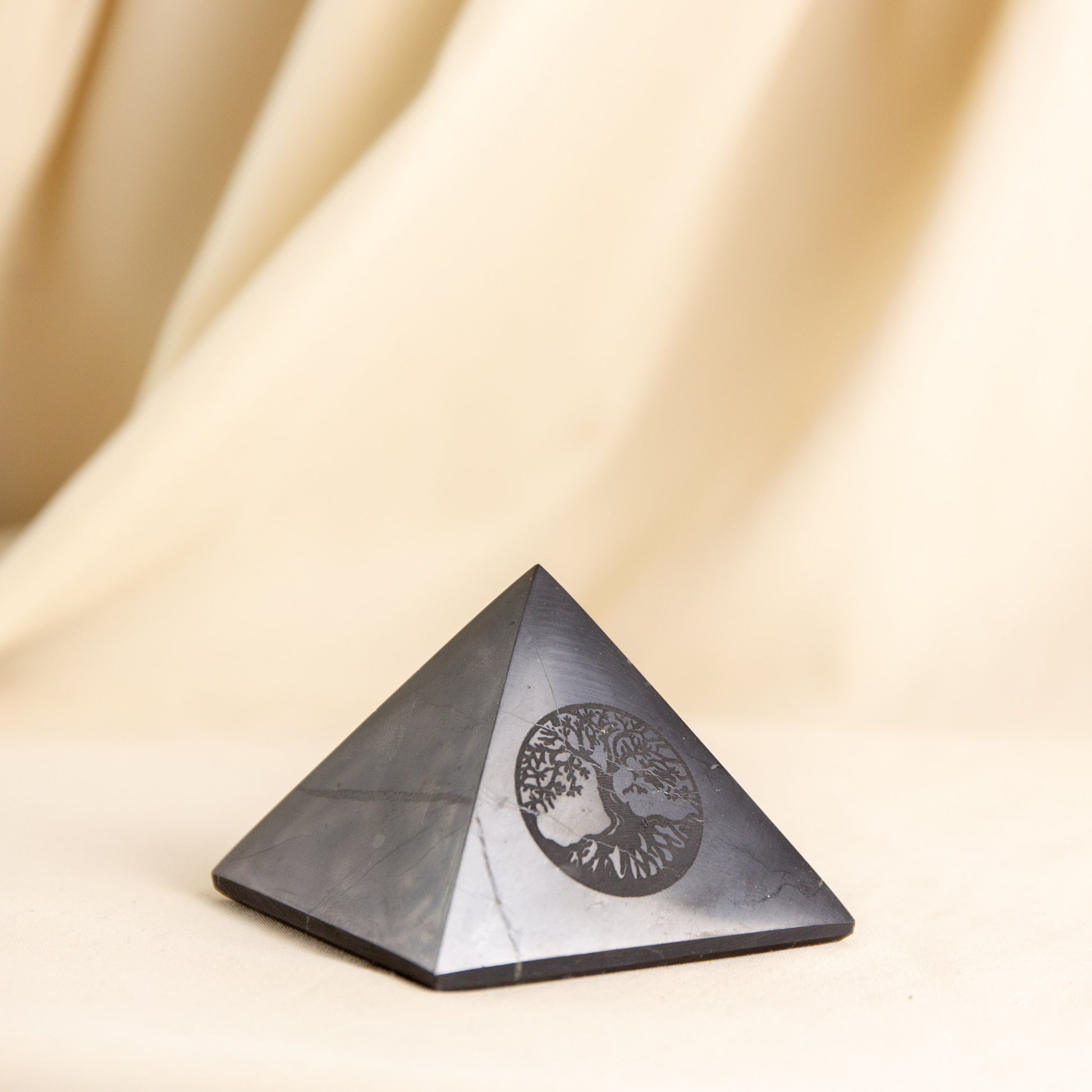 Shungite - Tree of Life Pyramid 7cm