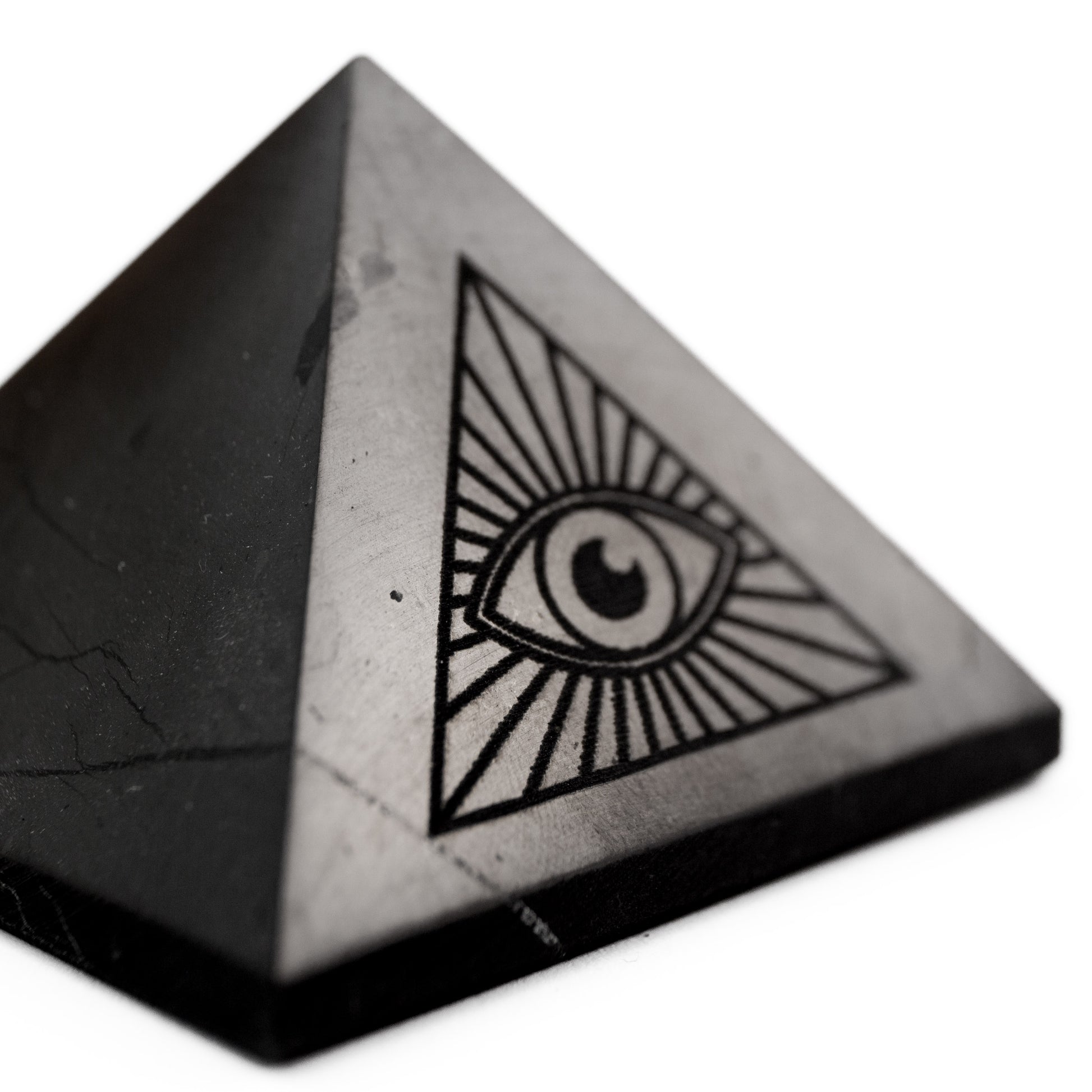 Shungite - All-Seeing Eye Pyramid 5cm