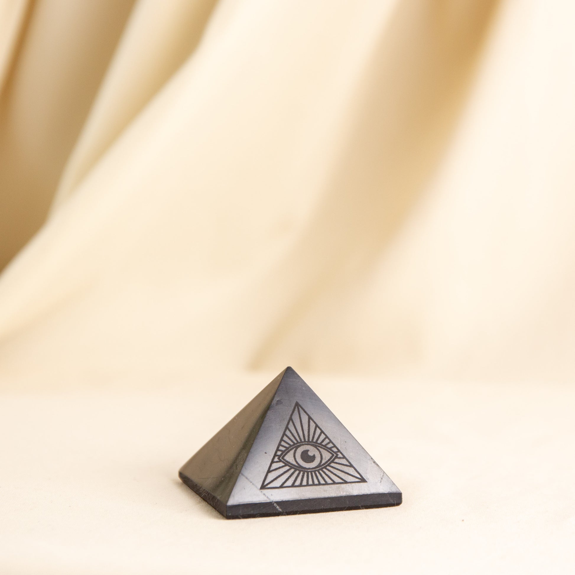 Shungite - All-Seeing Eye Pyramid 5cm
