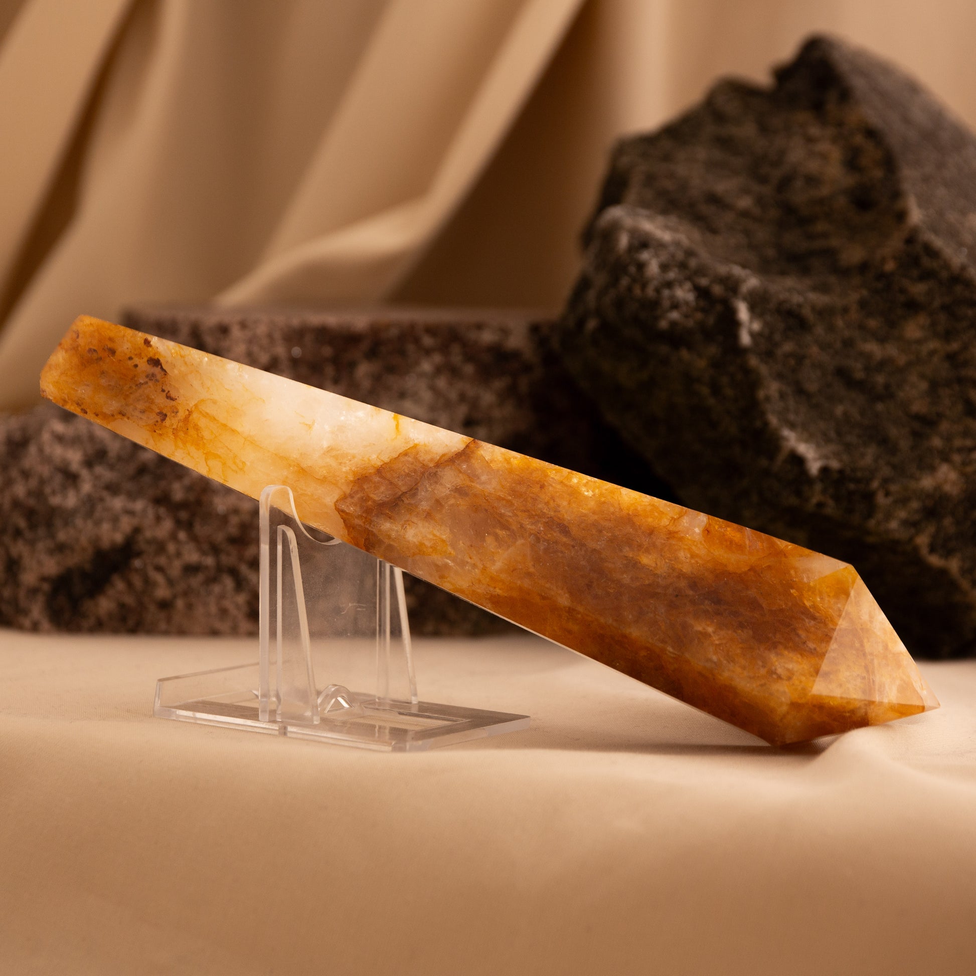 Golden Healer Quartz - Piramis obeliszk
