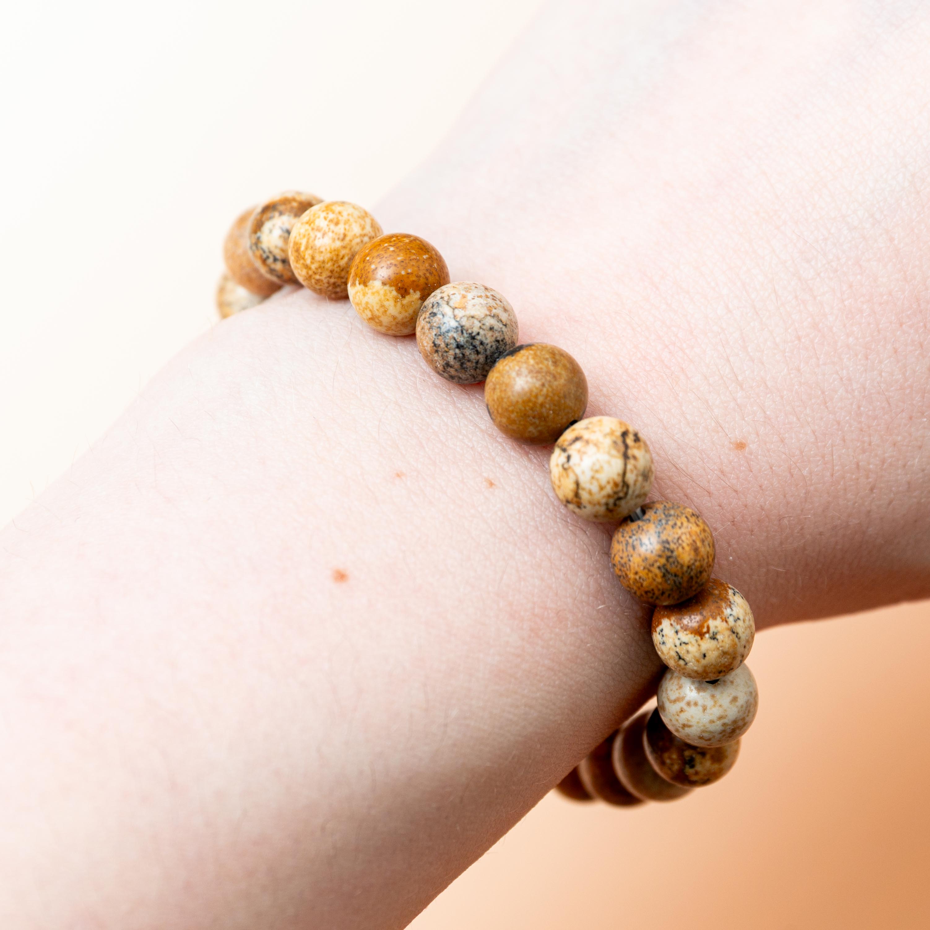 Picture Jasper Bracelet - 9mm/18cm