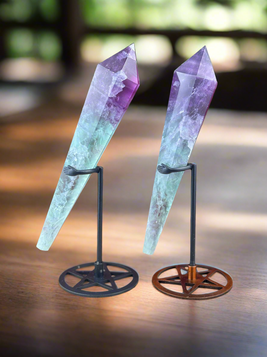 Fluorit állvánnyal