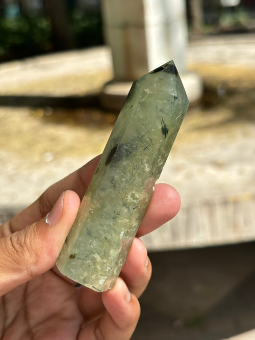 Prehnite Point / Prehnit Torony (7-9cm)