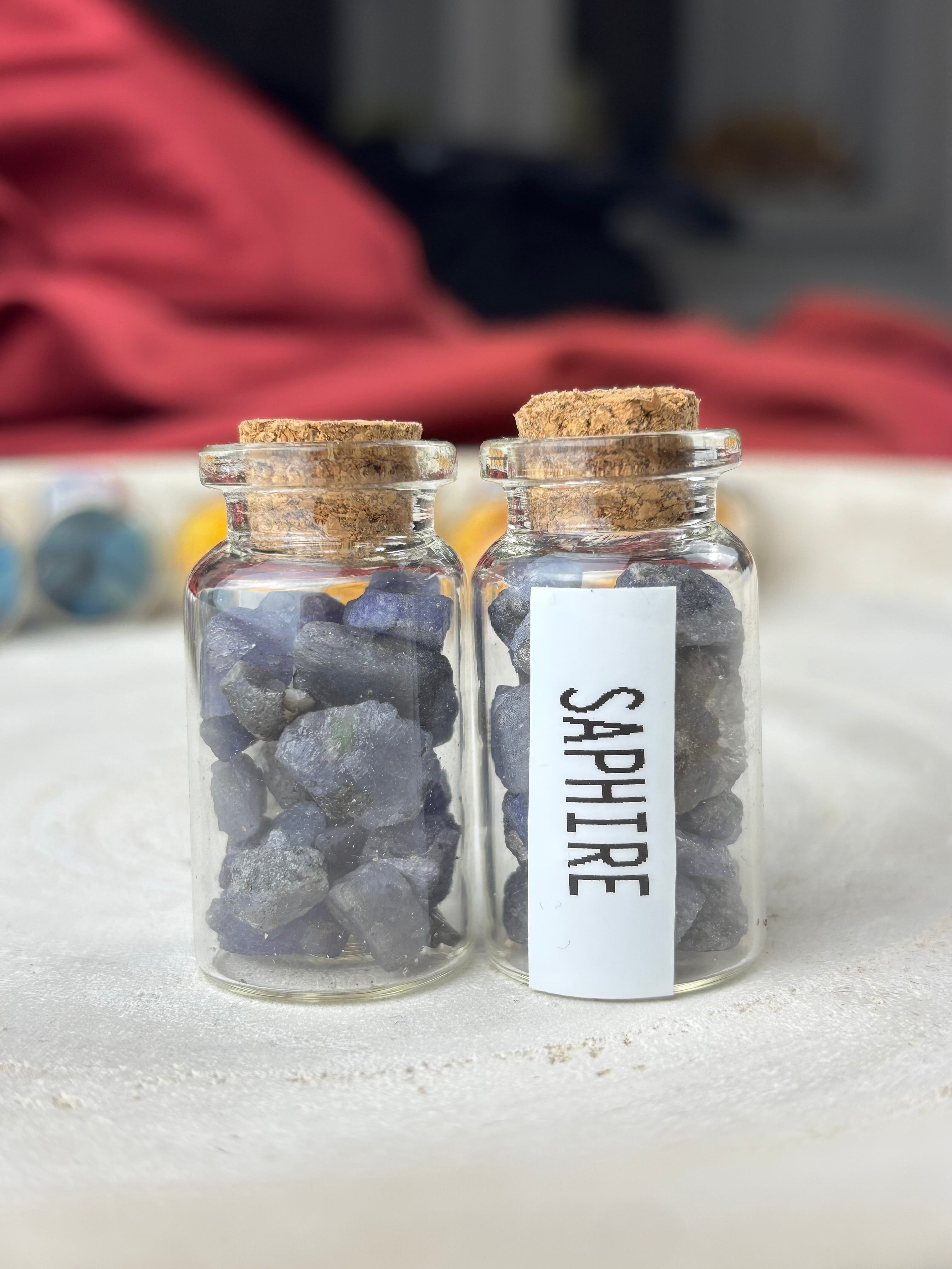 Small crystal +Jar/ kristály + tégely 🫙 Sapphire