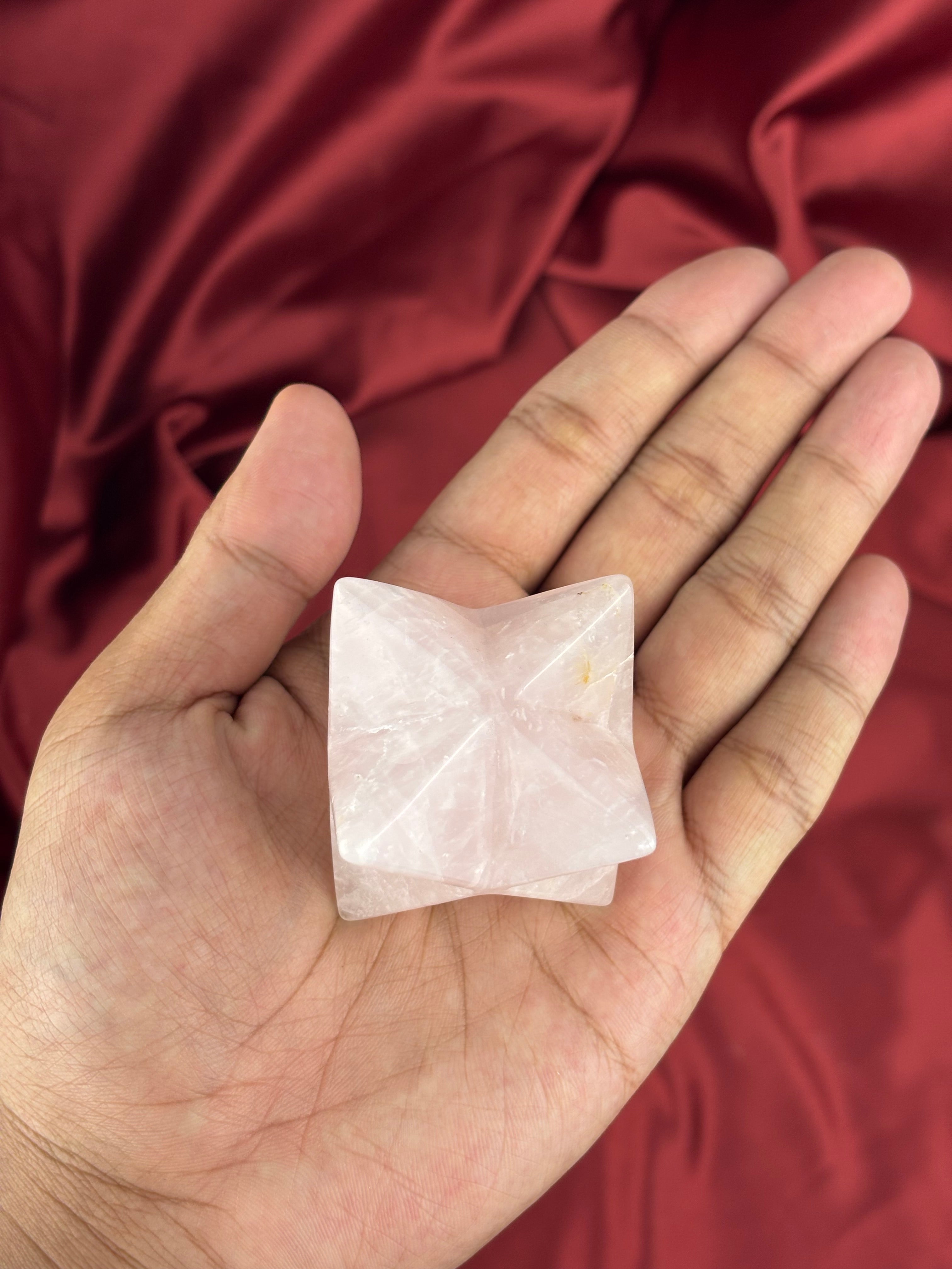 Merkaba Rózsakvarc 3*3cm