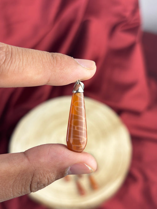 Tűz achát medál (3cm)