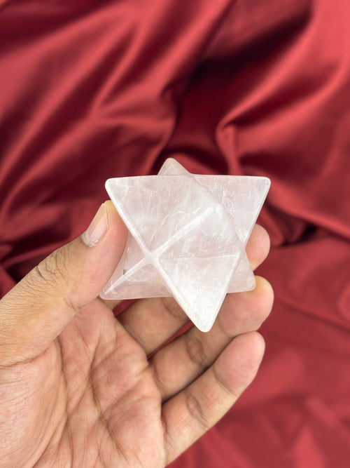 Merkaba Rózsakvarc 3*3cm