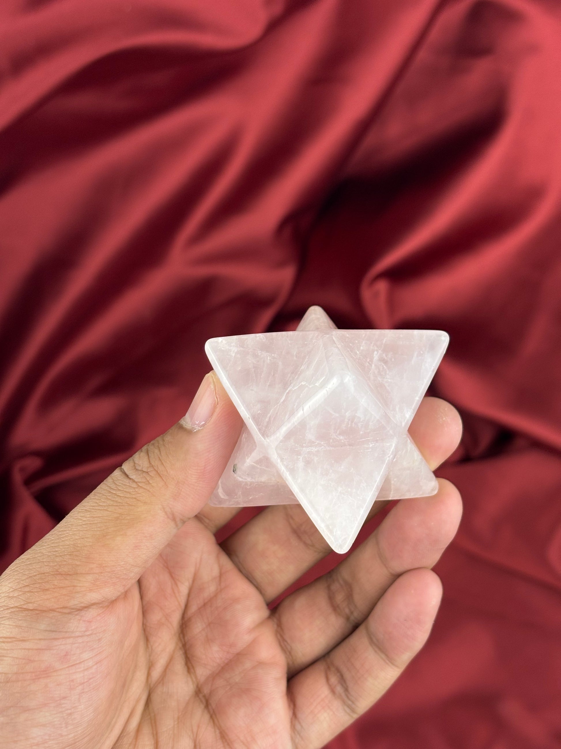Merkaba Rózsakvarc 3*3cm