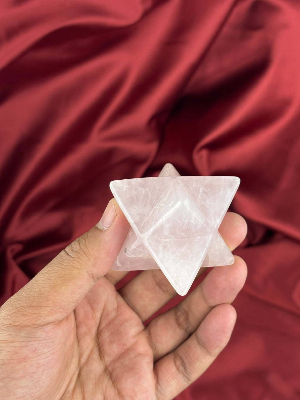 Merkaba Rózsakvarc 3*3cm