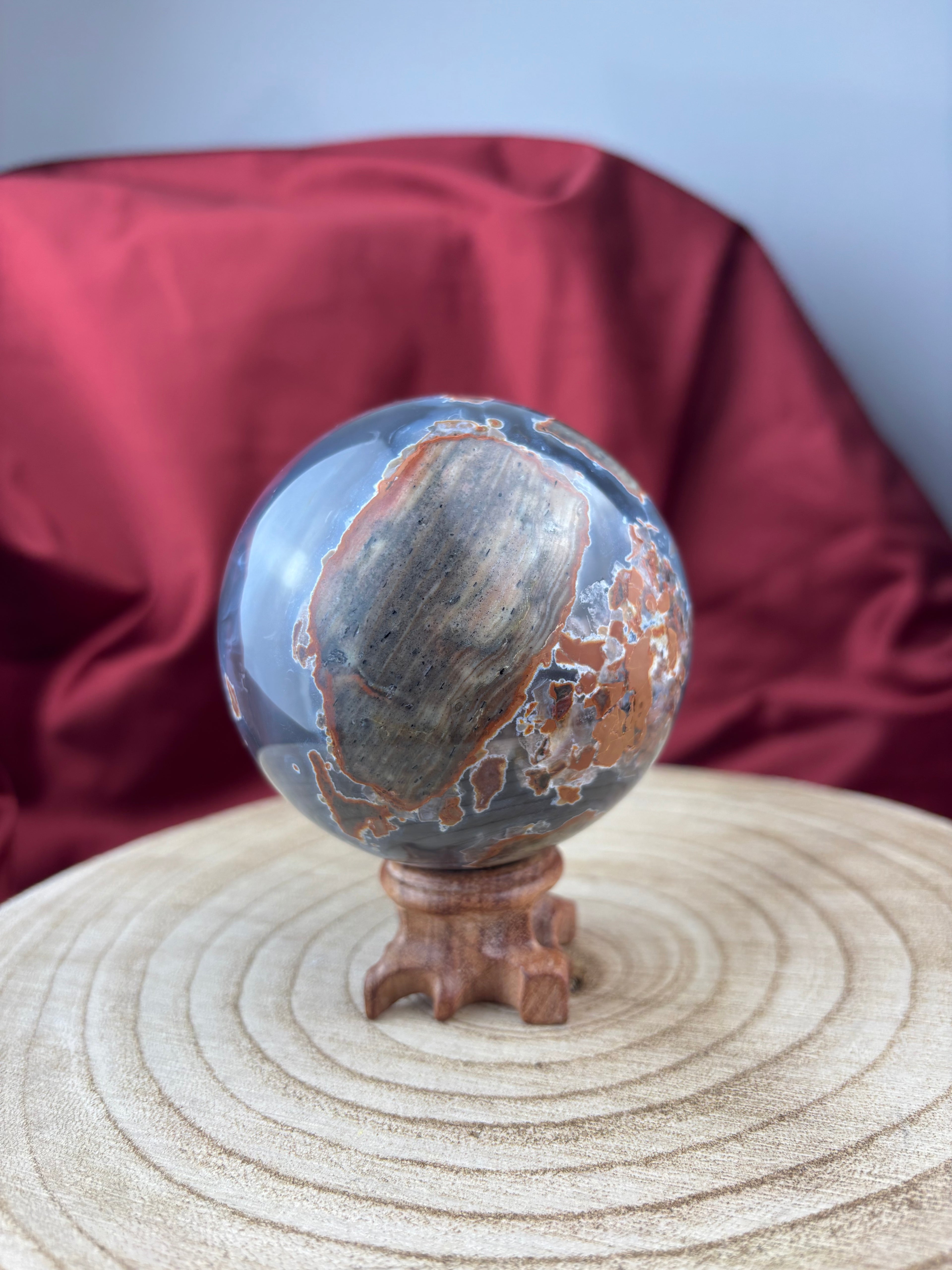 Vulkáni Achát gömb 750g