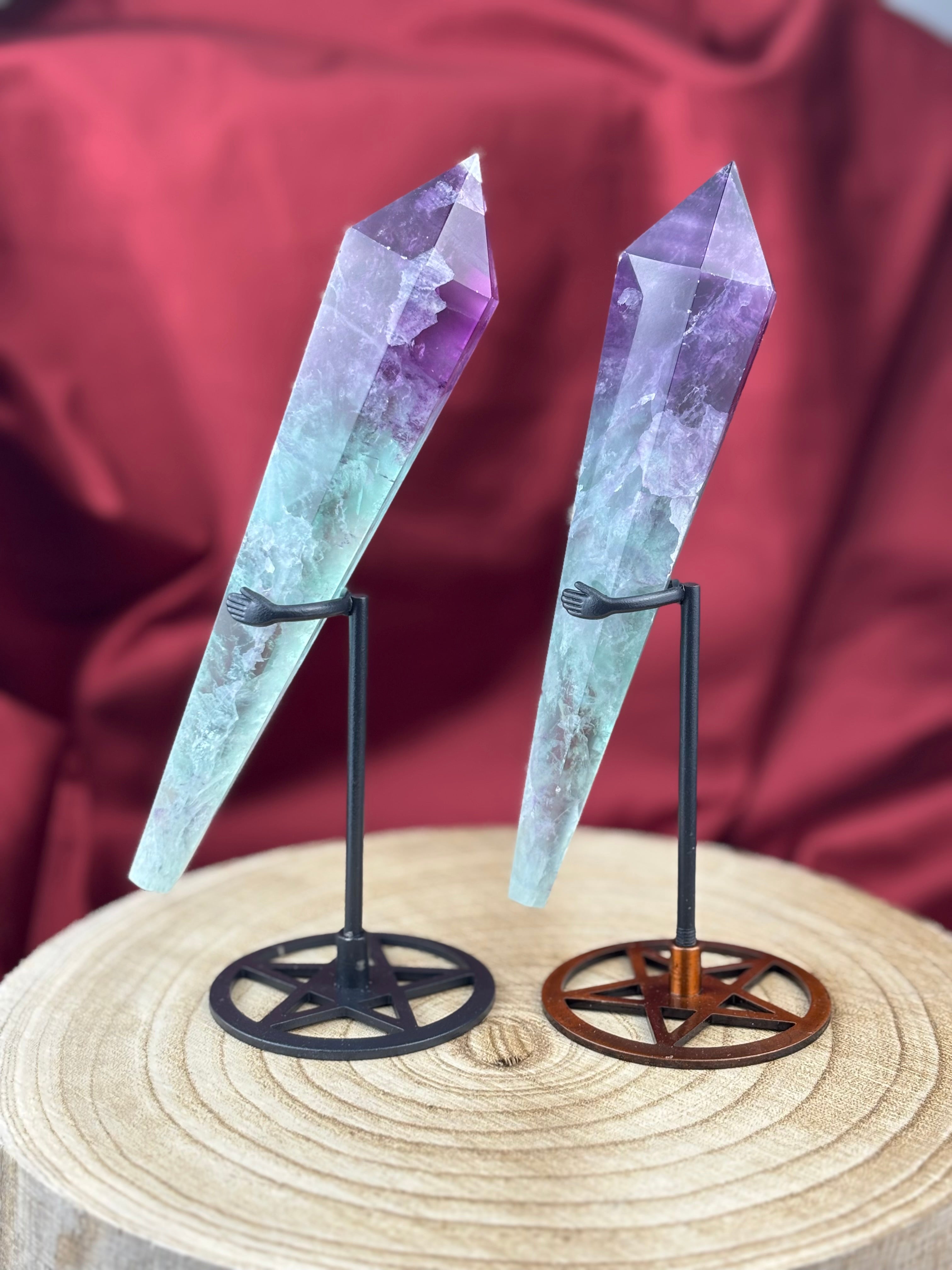 Fluorit állvánnyal