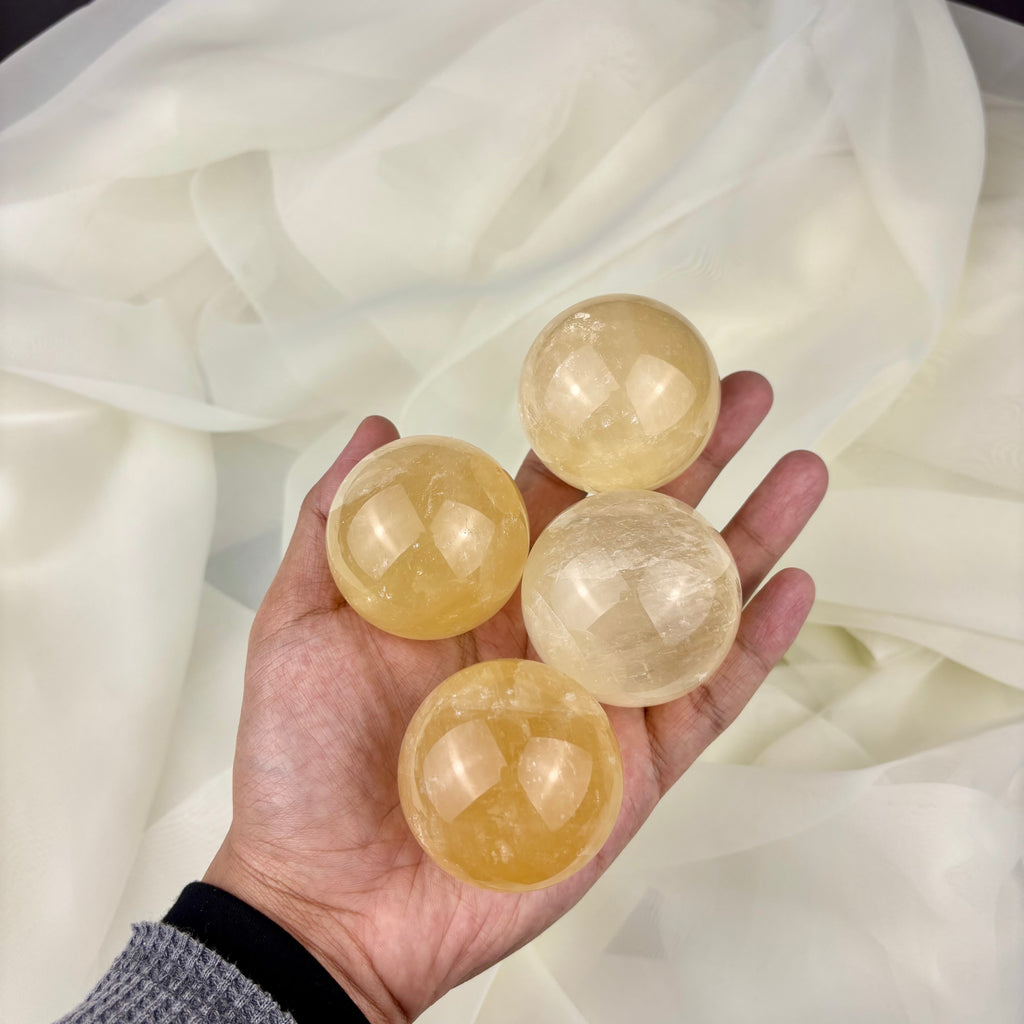Yellow Calcite Sphere 45-50mm