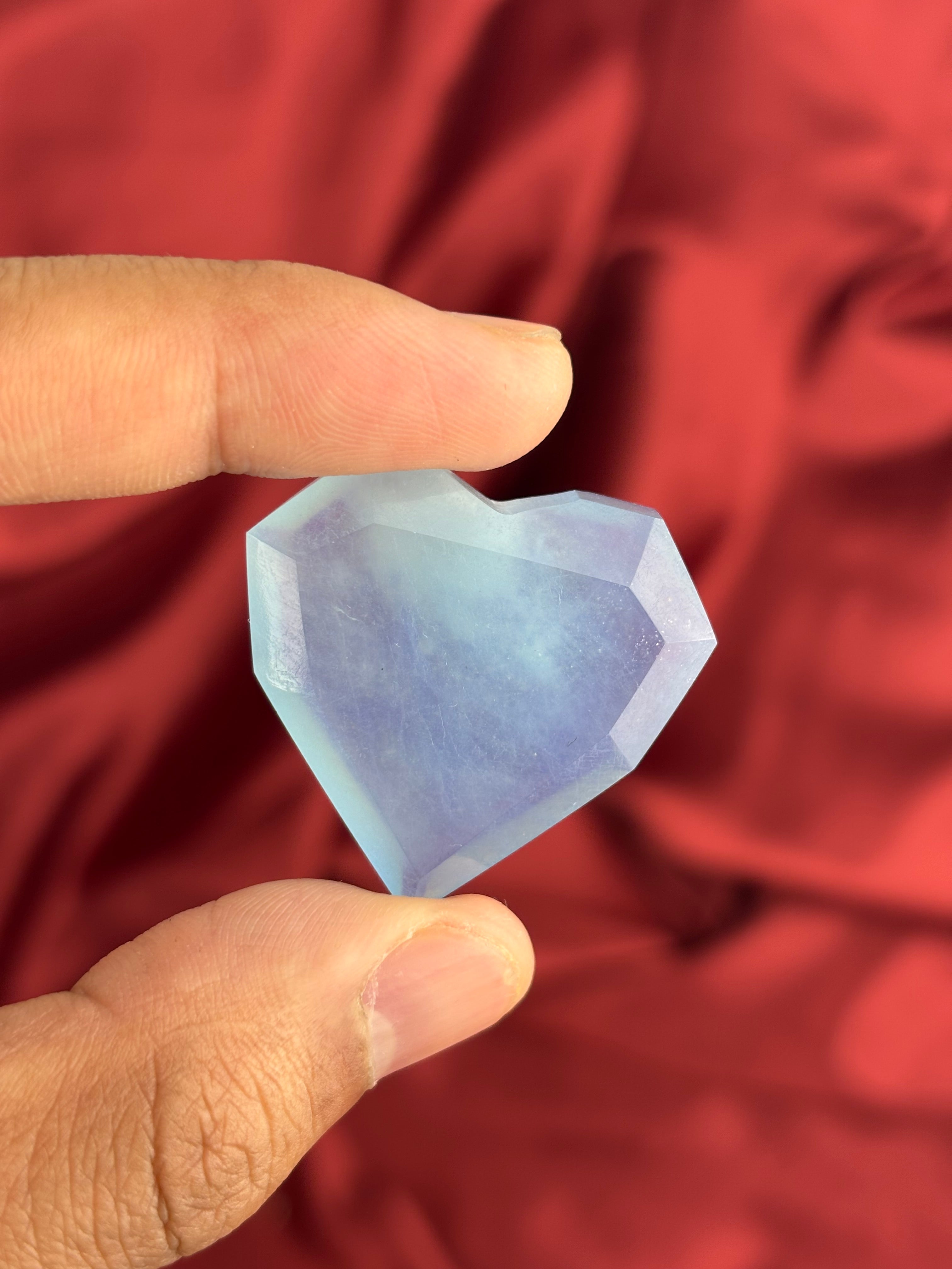 Akvamarin szív 16.8g