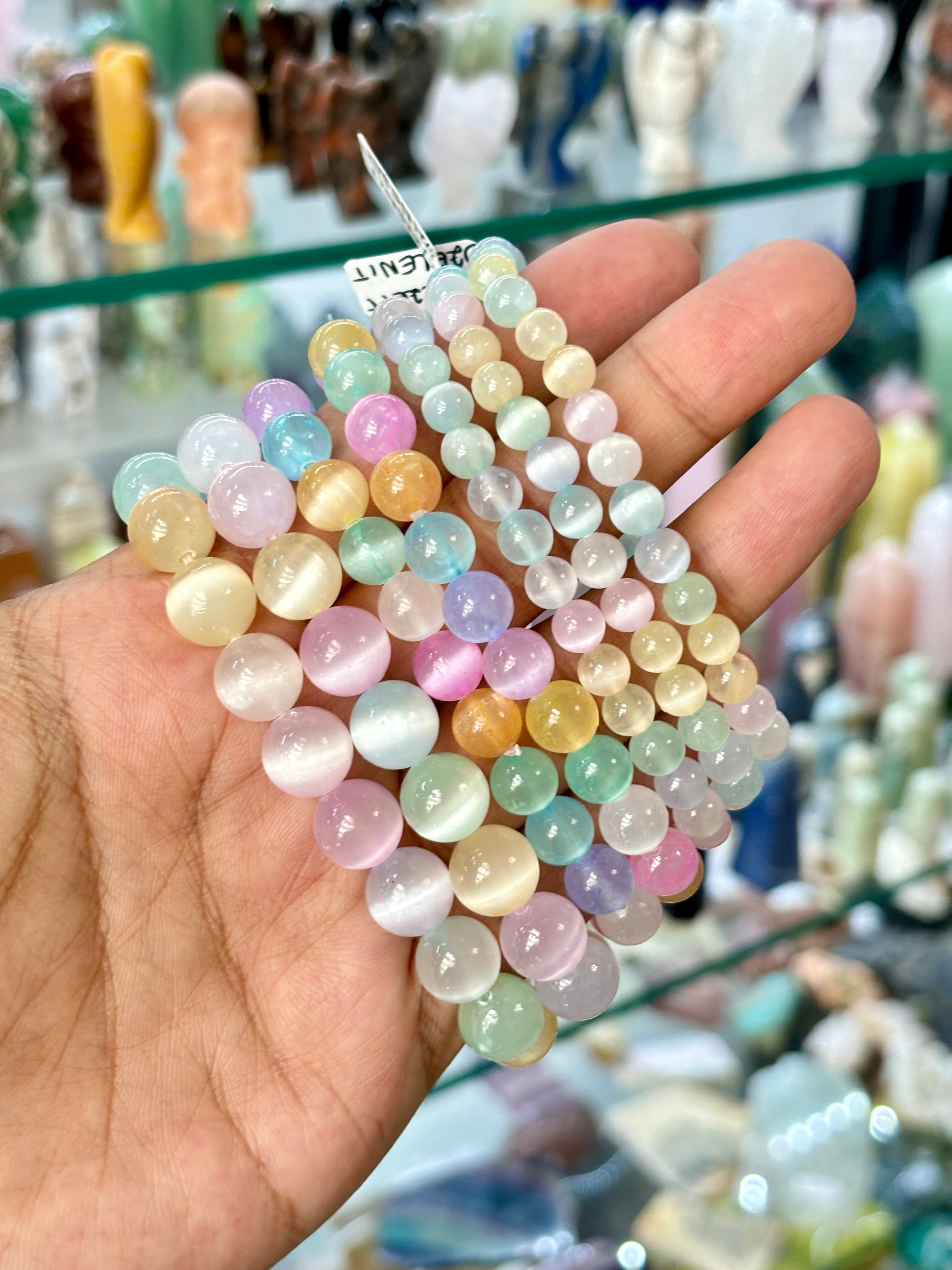 Selenite Bracelet / Szelenit karkötő (sokszínű)