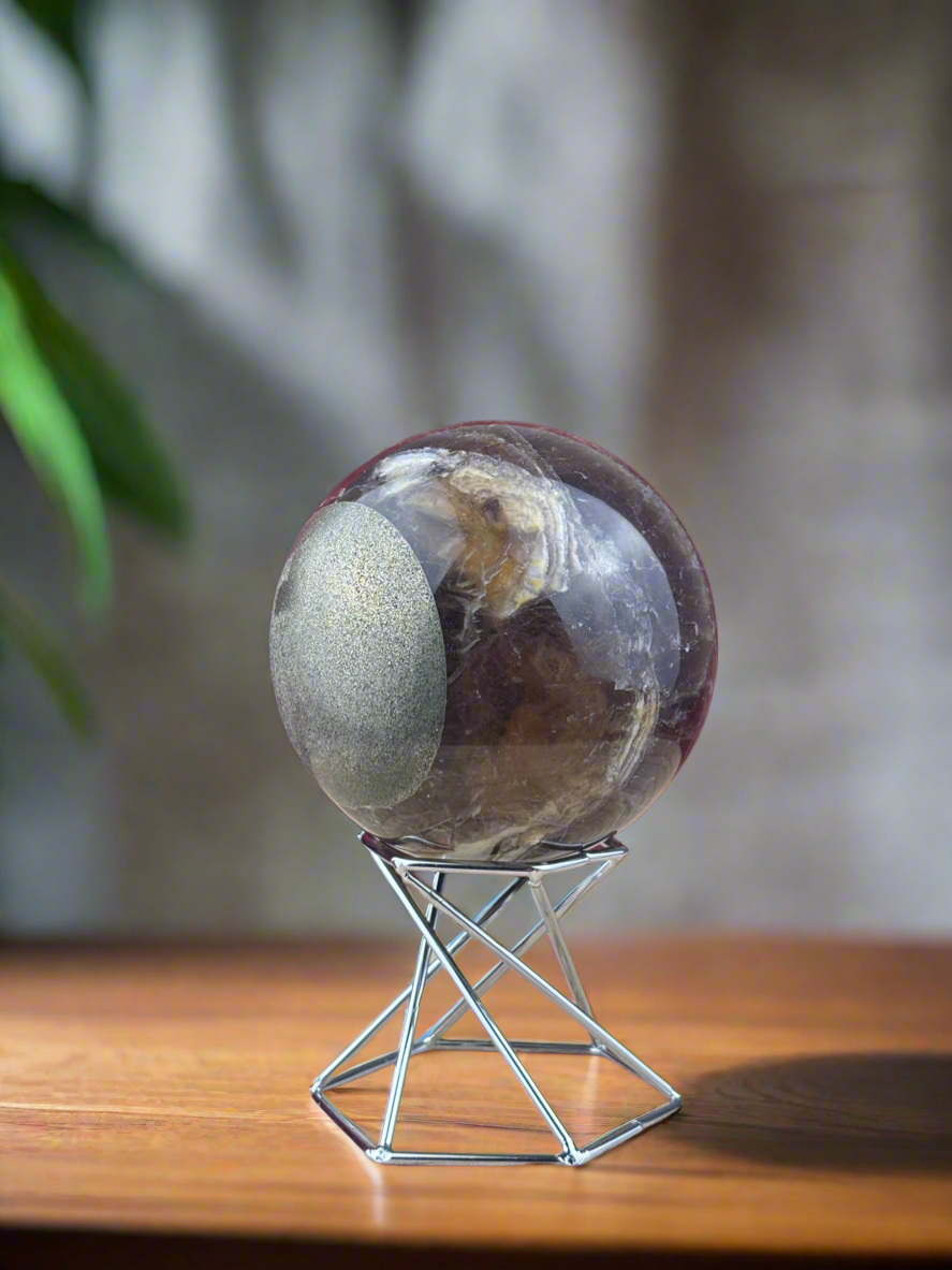 Fluorit-Pirit együtt gömb