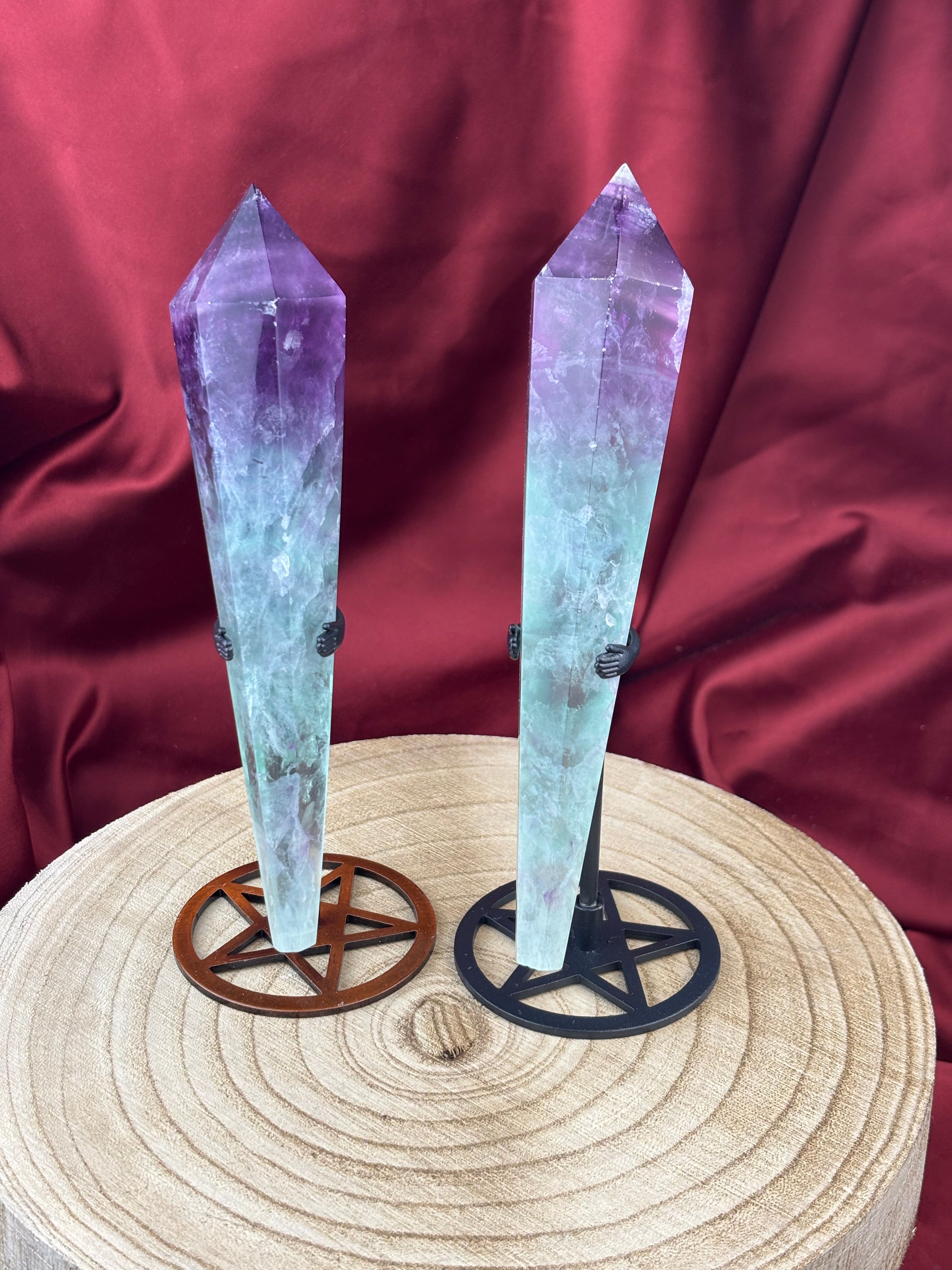 Fluorit állvánnyal