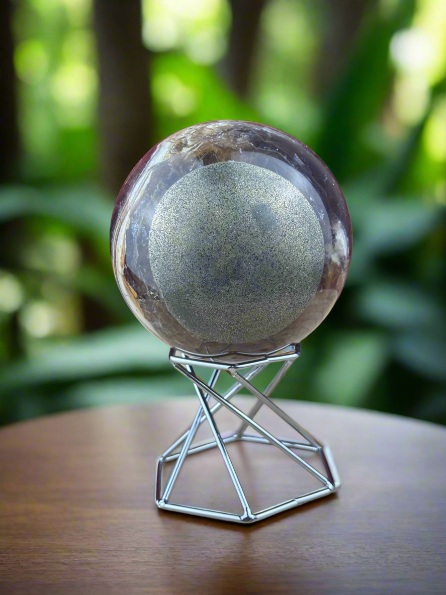 Fluorit-Pirit együtt gömb