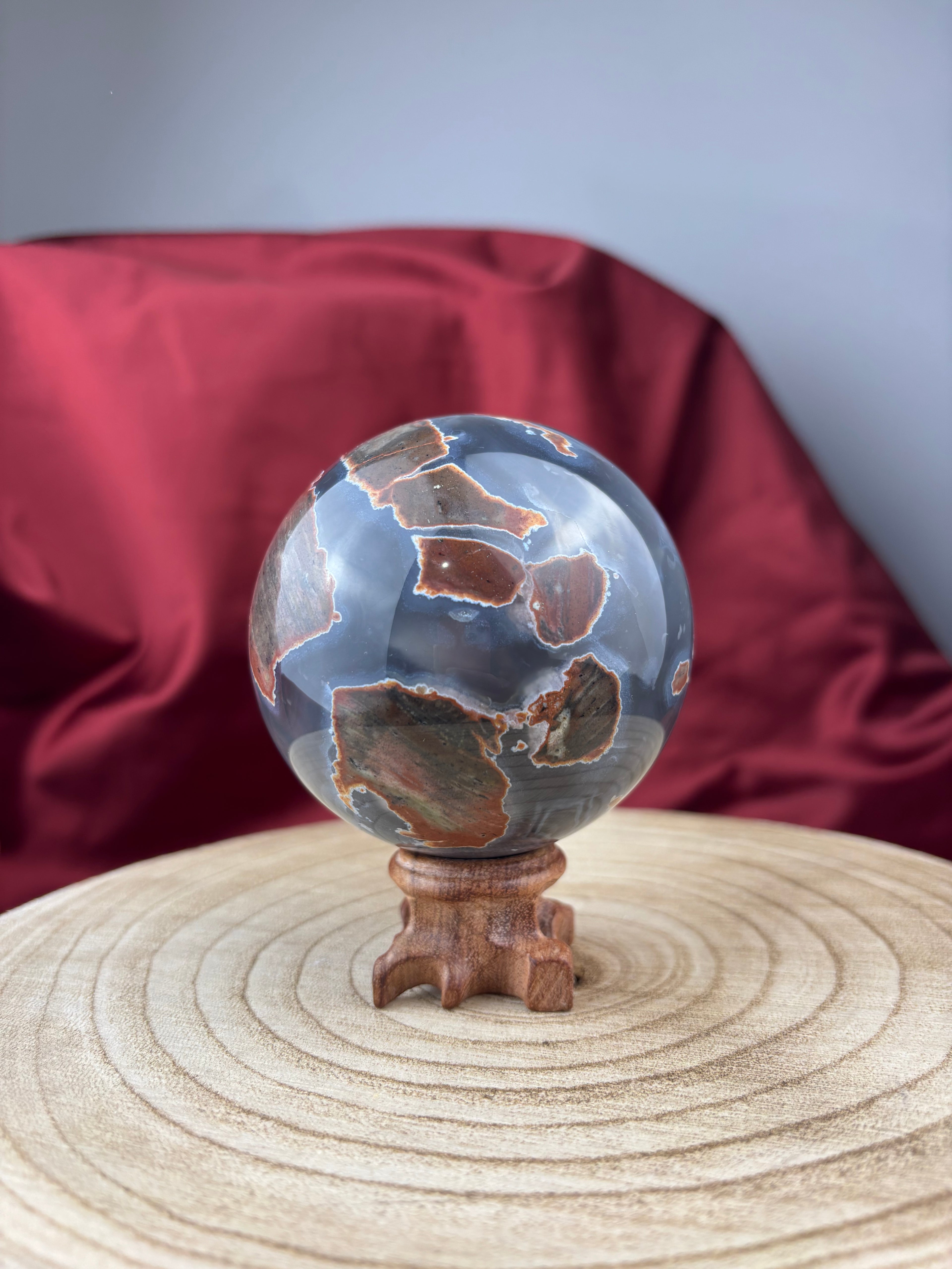 Vulkáni Achát gömb 750g