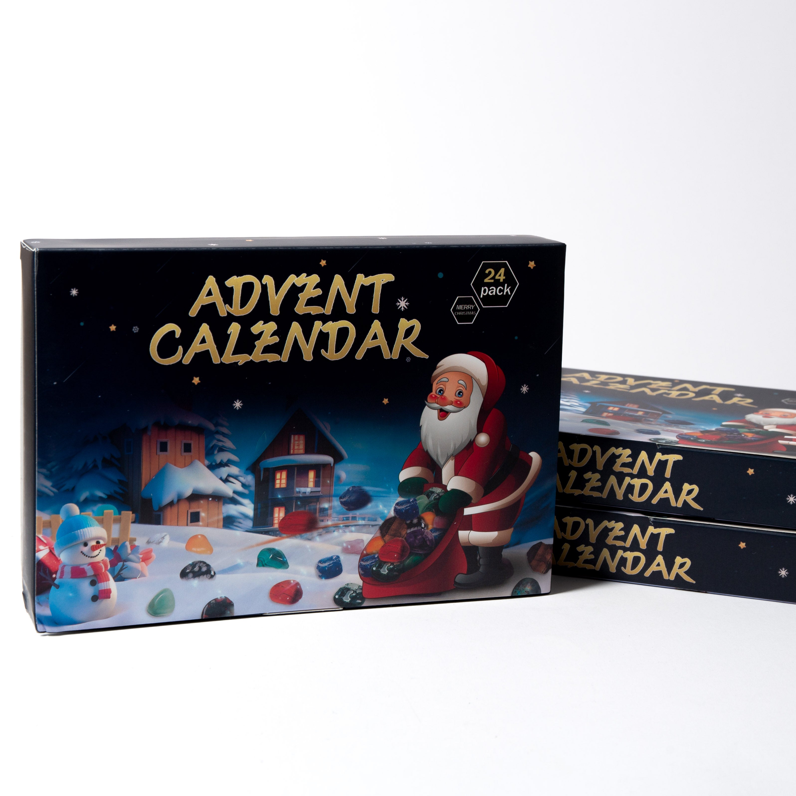 Adventi naptár – Nyers kristály, 24 darabos szett