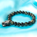 2026 Bracelet - Golden Obsidian & Silver Obsidian Bear 8mm