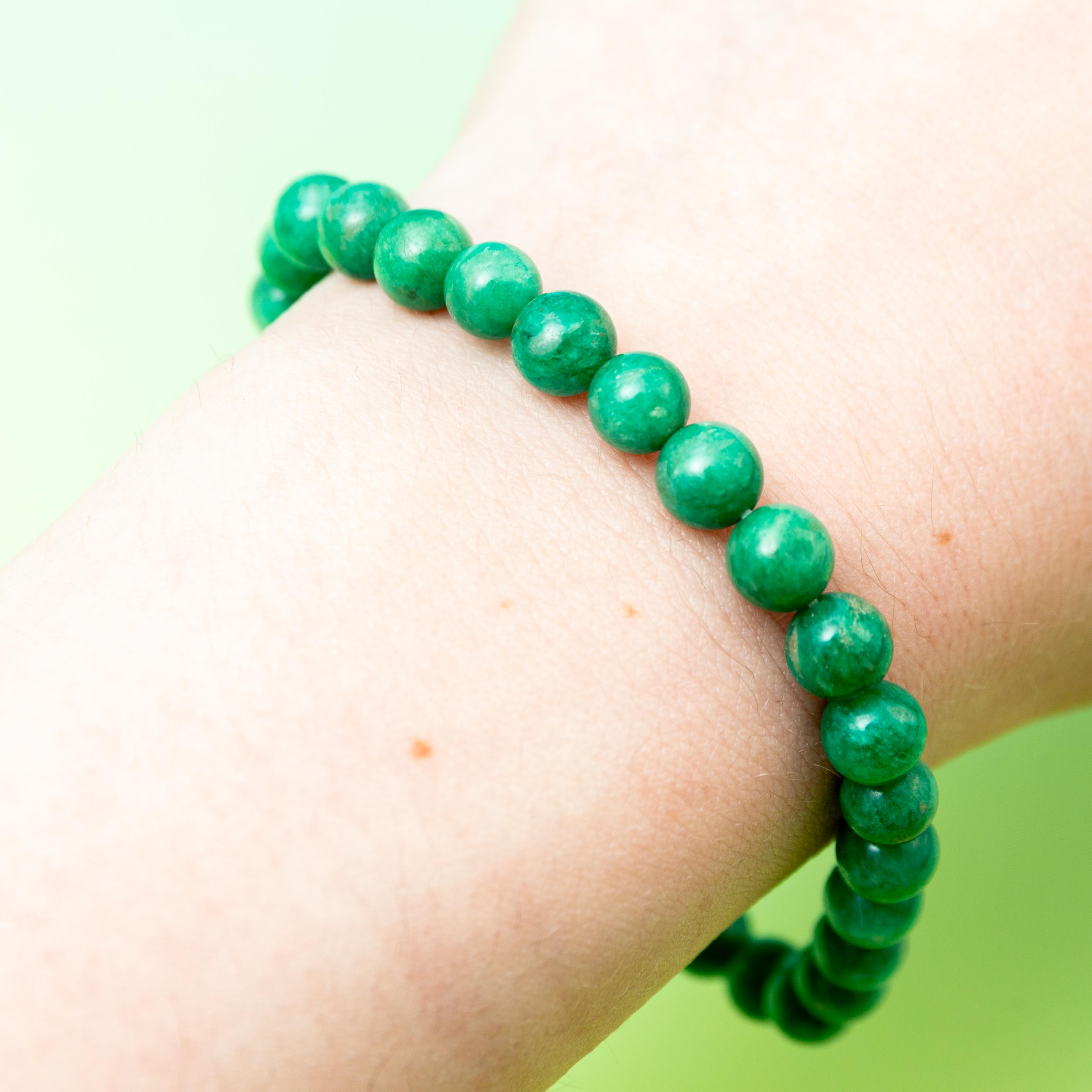 Green Amazonite Bracelet - 7mm/17.5cm