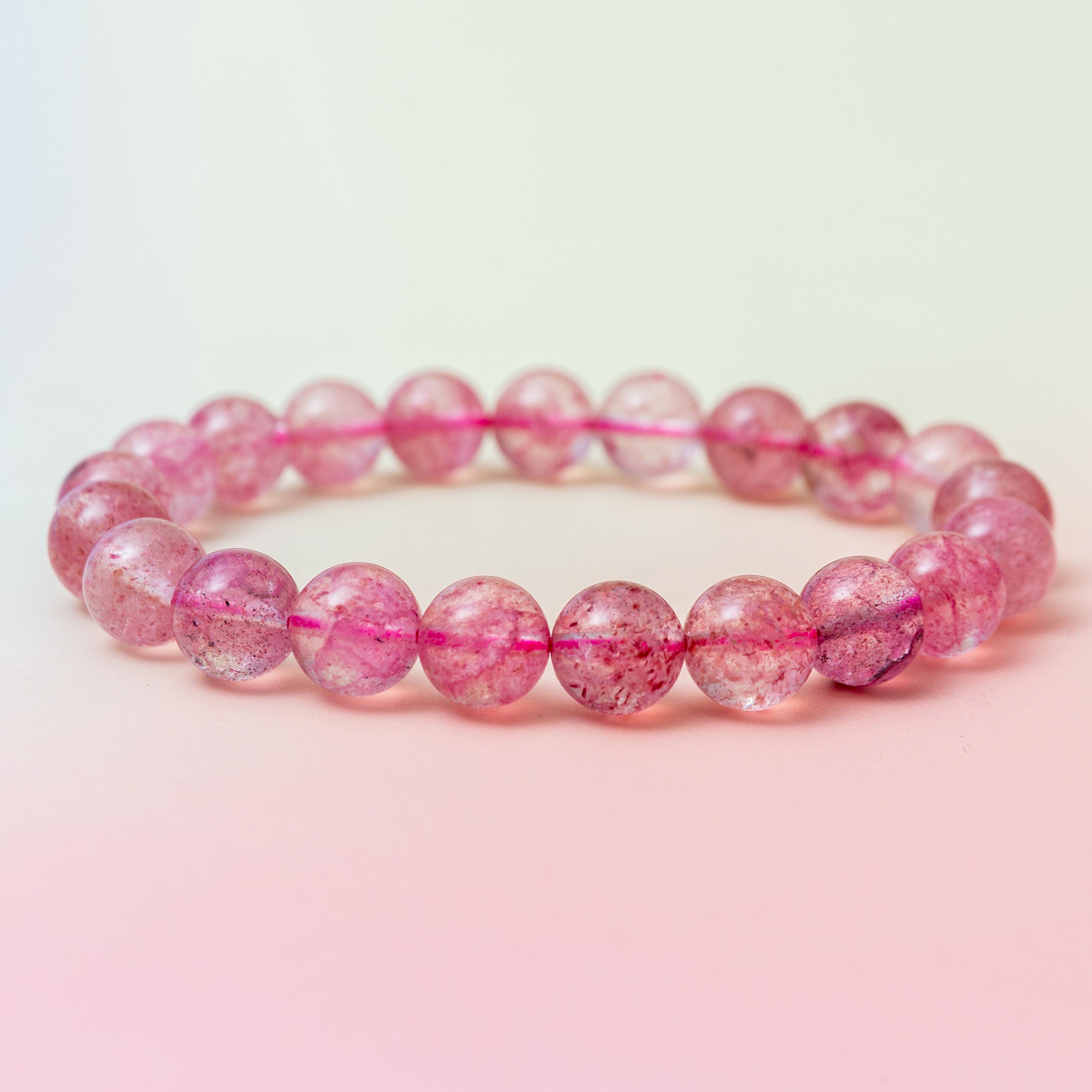 Strawberry Quartz Bracelet - 9.5mm/18cm