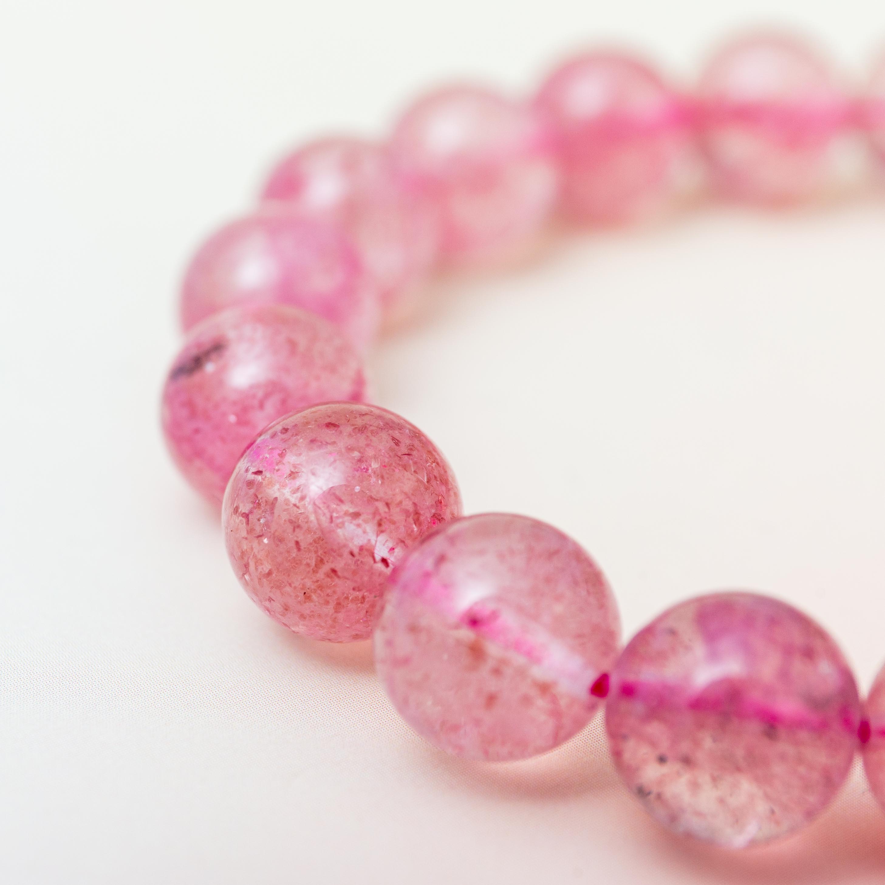 Strawberry Quartz Bracelet - 9.5mm/18cm