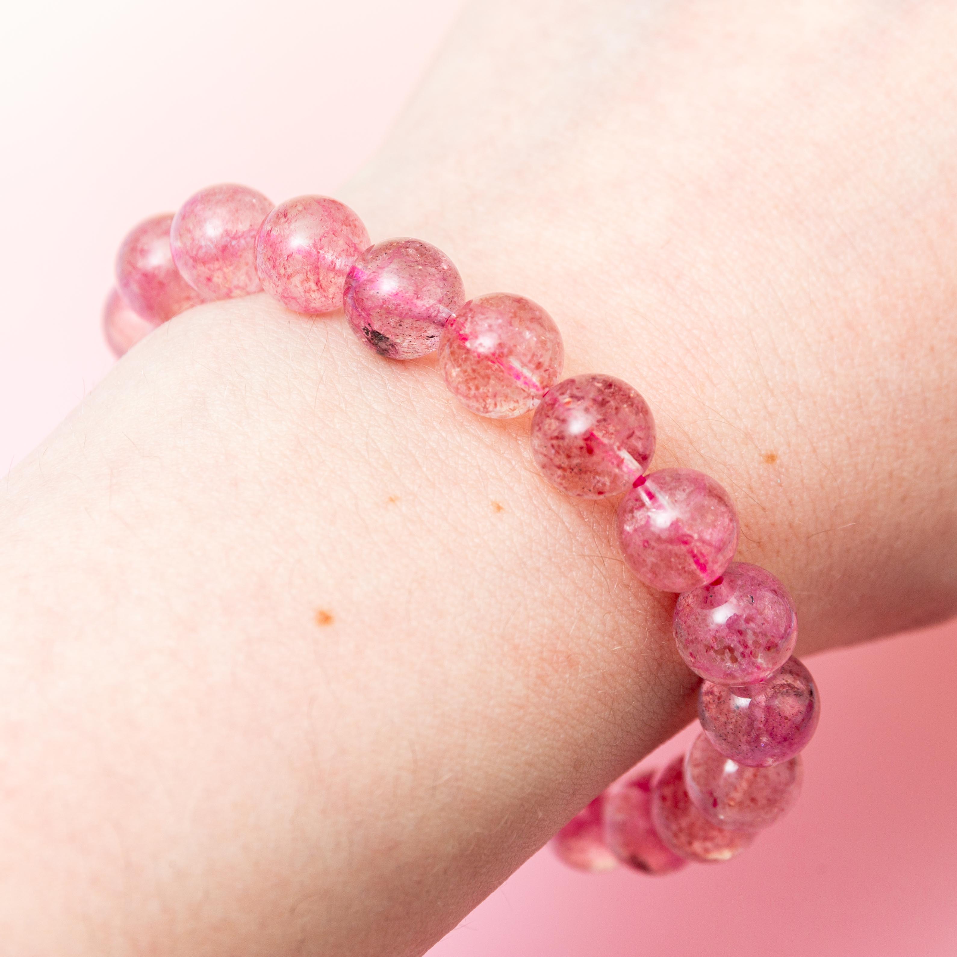 Strawberry Quartz Bracelet - 9.5mm/18cm