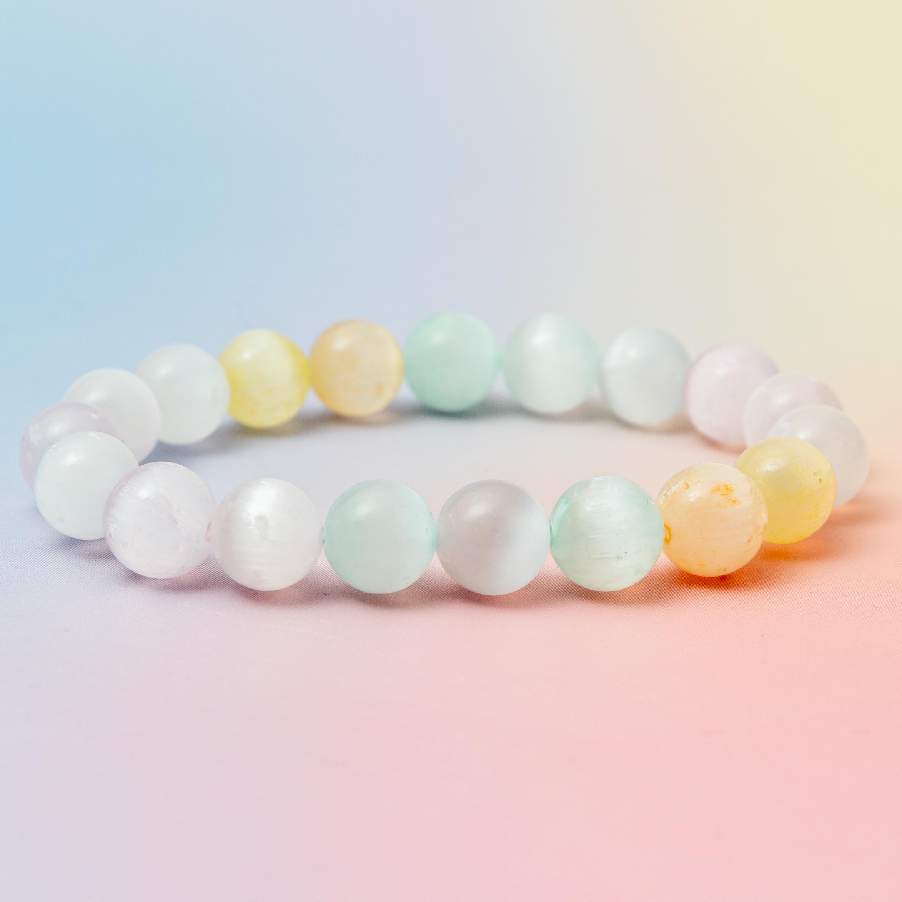 Selenite (Colored) Bracelet - 10mm/18cm