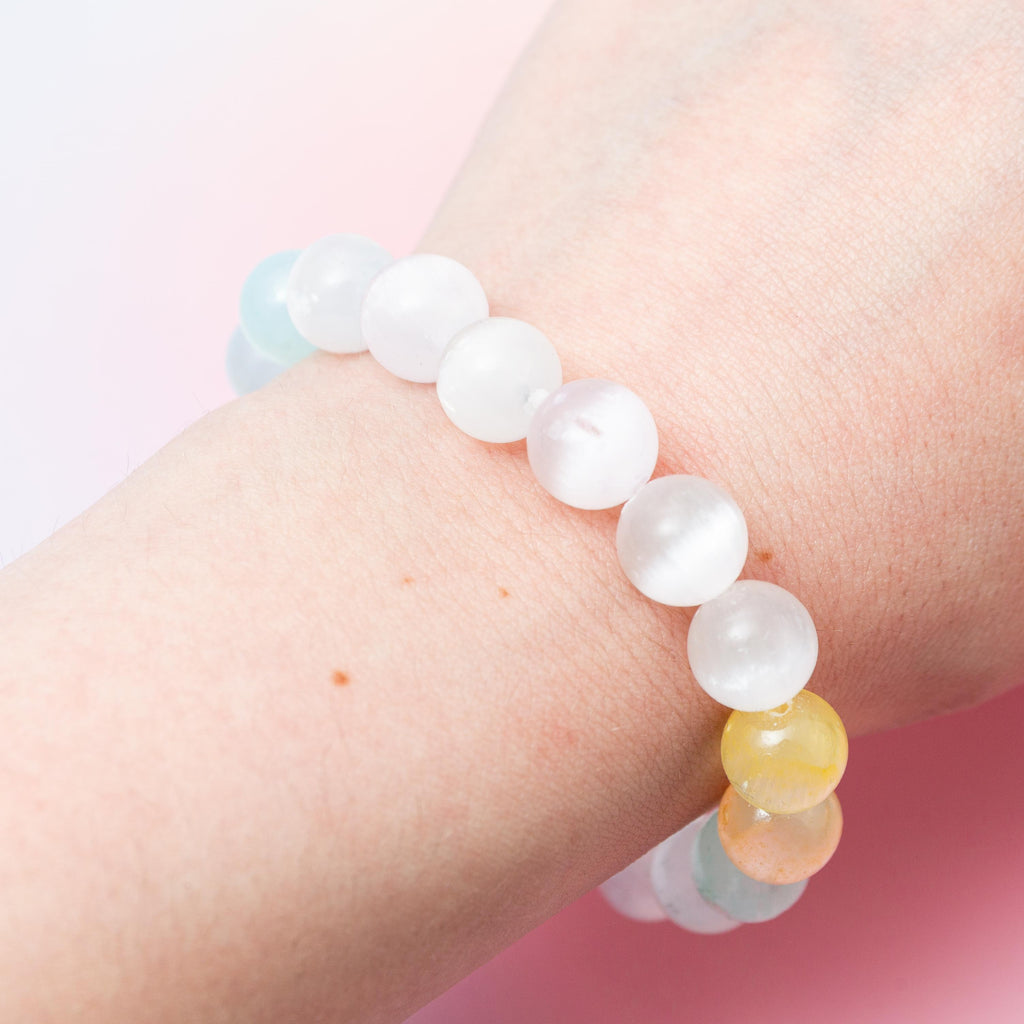 Selenite (Colored) Bracelet - 10mm/18cm