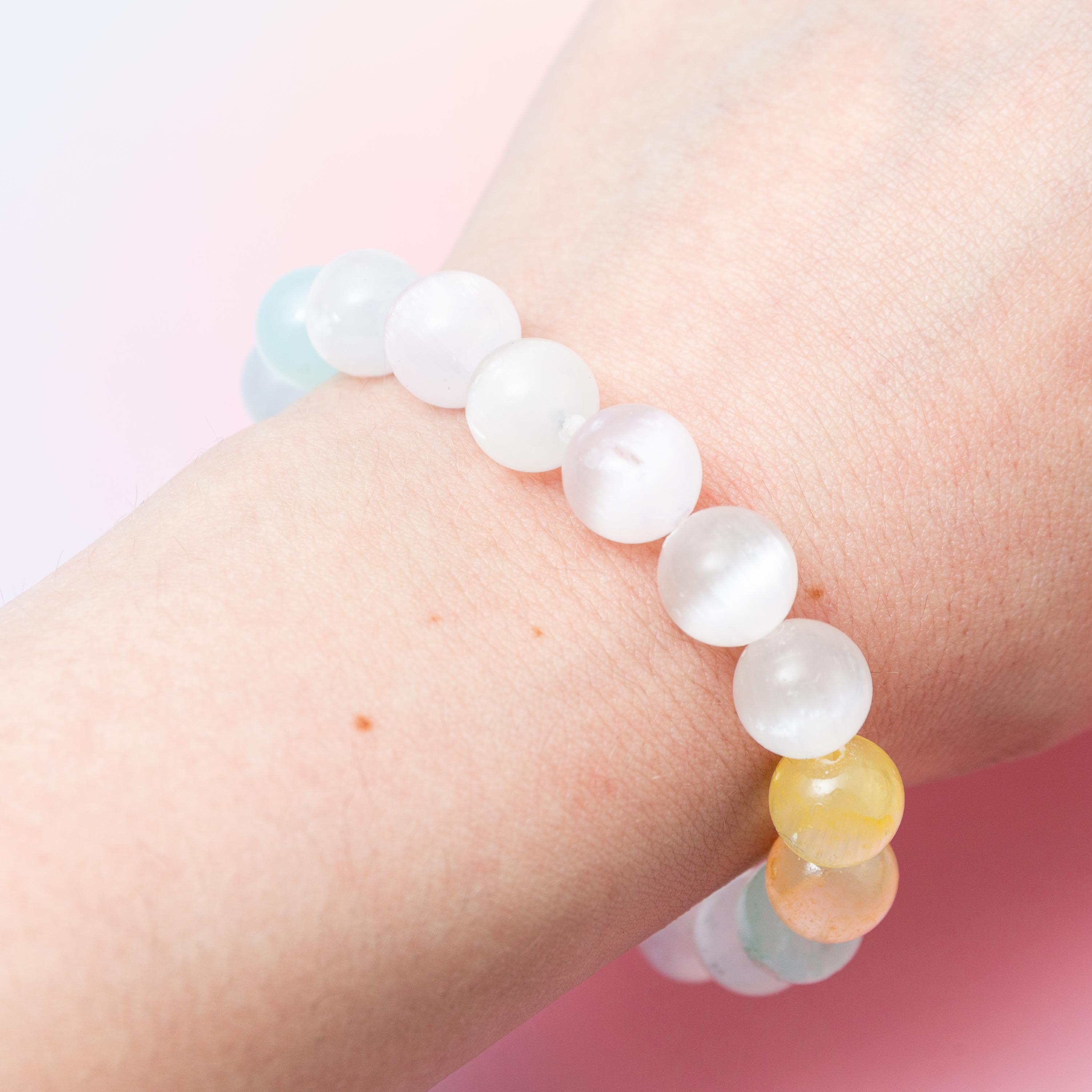 Selenite (Colored) Bracelet - 10mm/18cm
