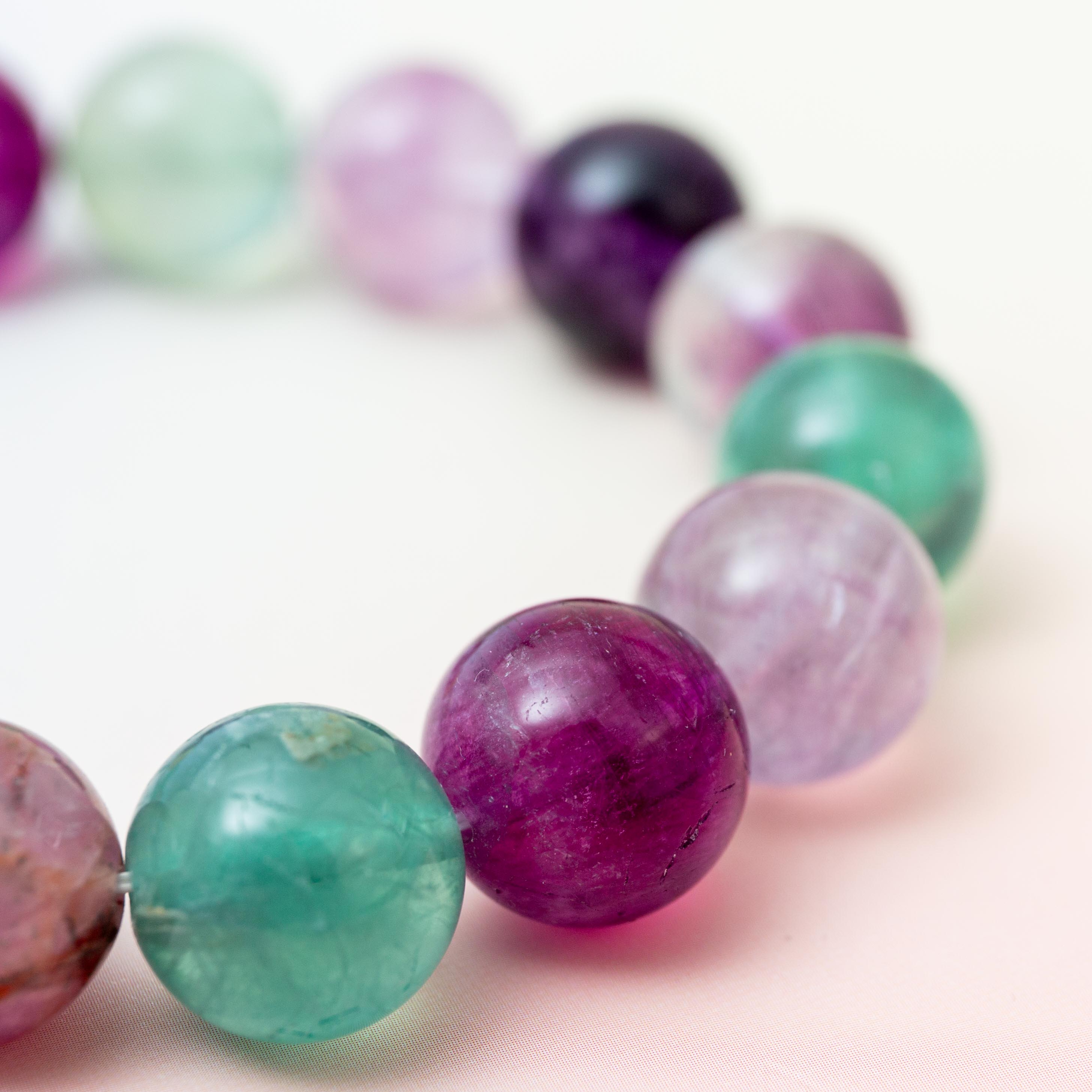 Fluorite "A" Bracelet - 13mm/18.5cm