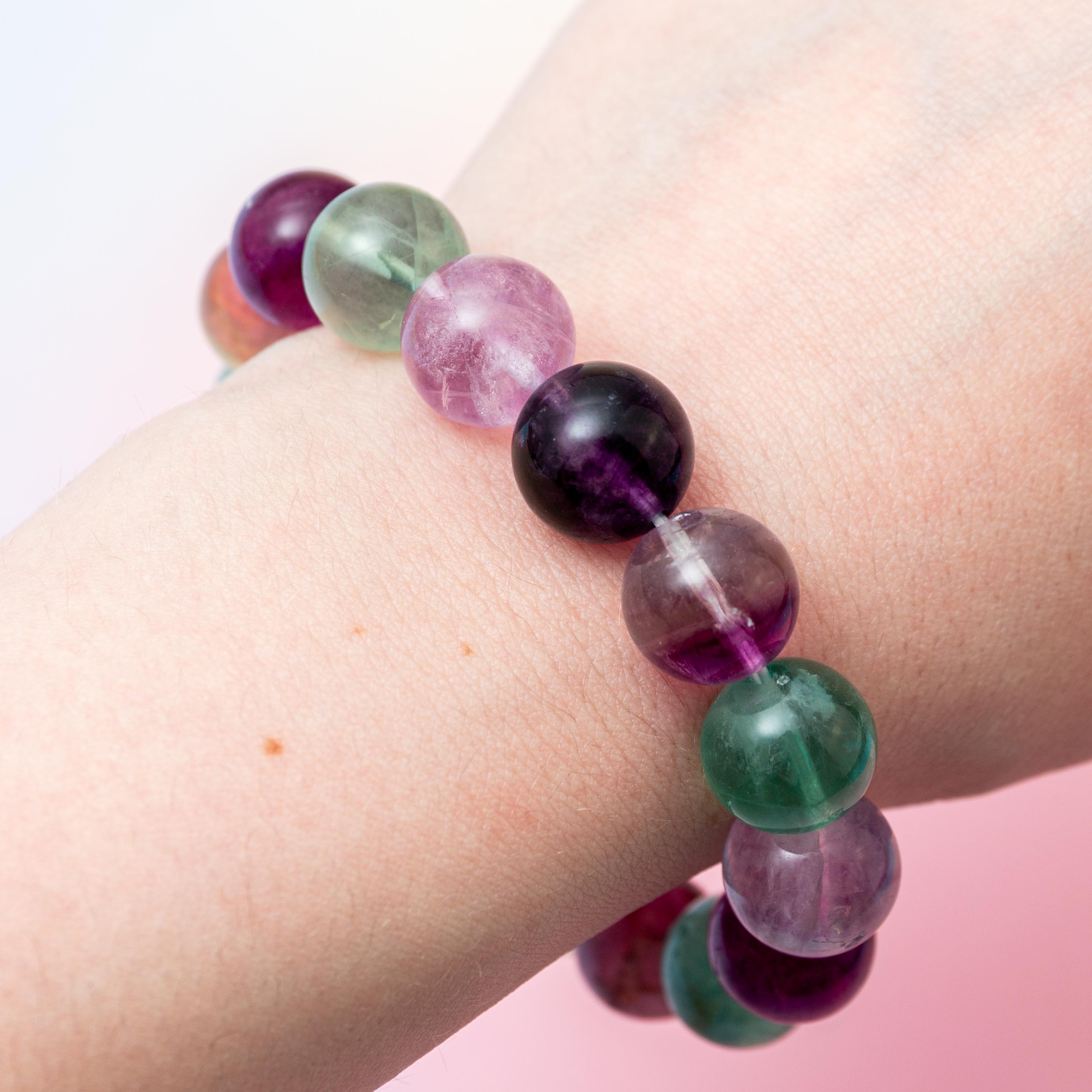 Fluorite "A" Bracelet - 13mm/18.5cm