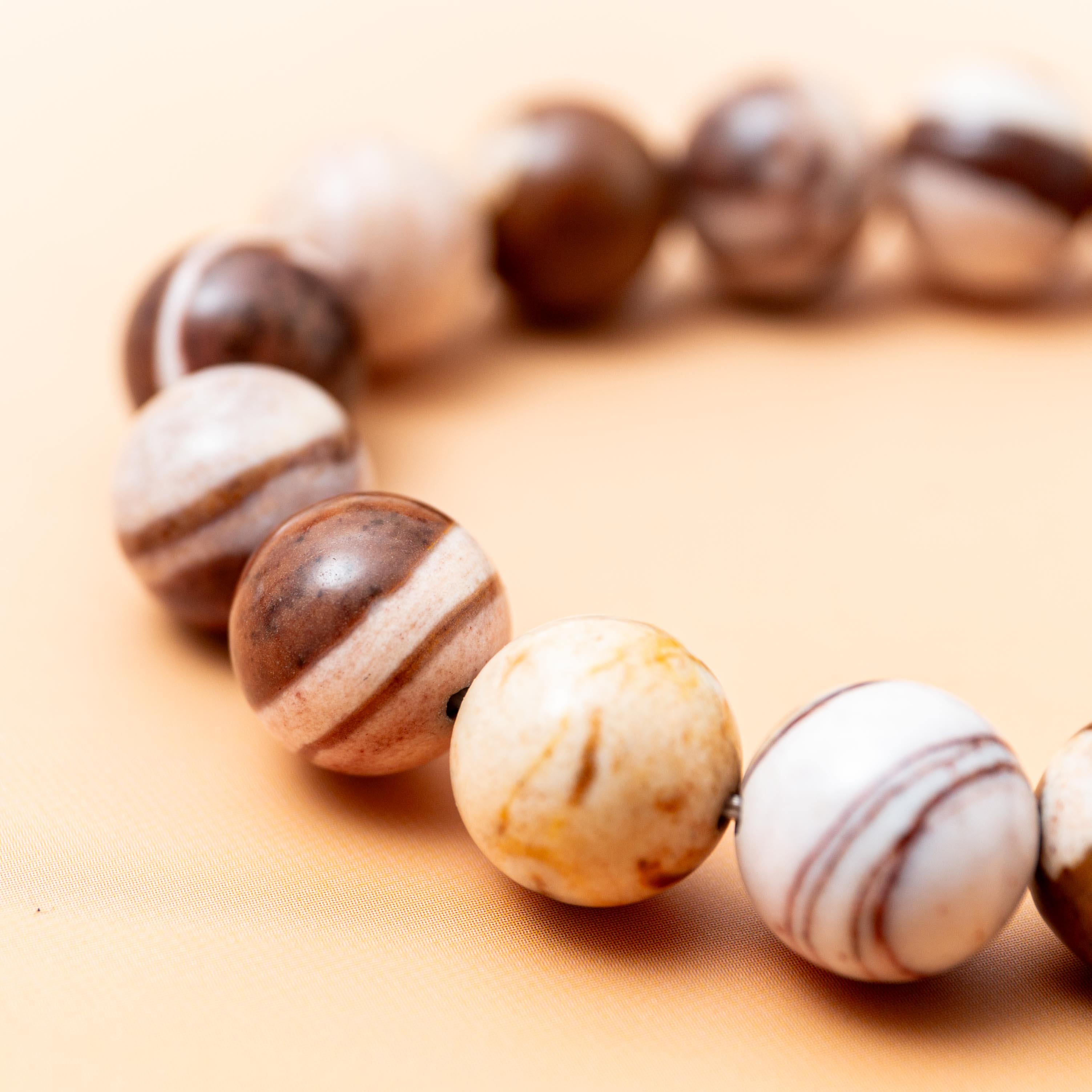 Cappuccino Jasper Bracelet - 11mm/17.5cm