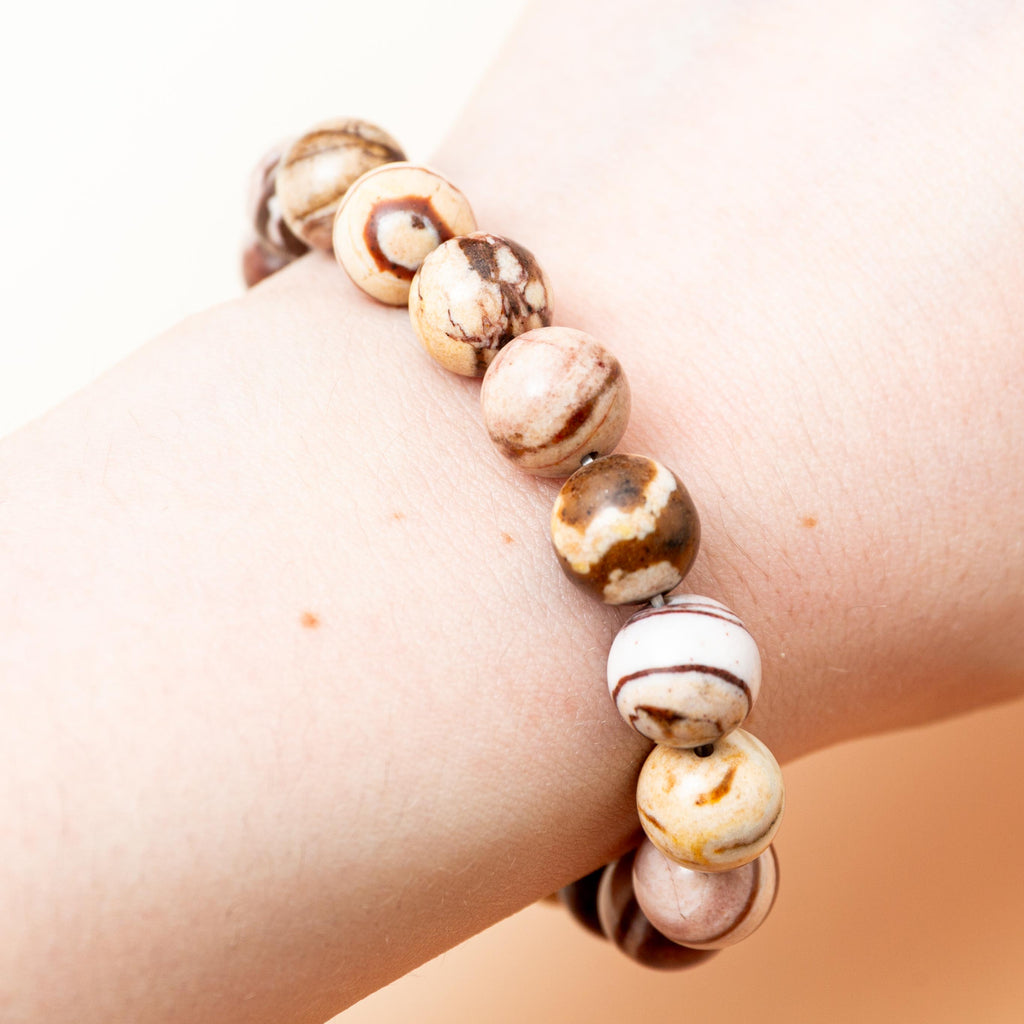 Cappuccino Jasper Bracelet - 11mm/17.5cm