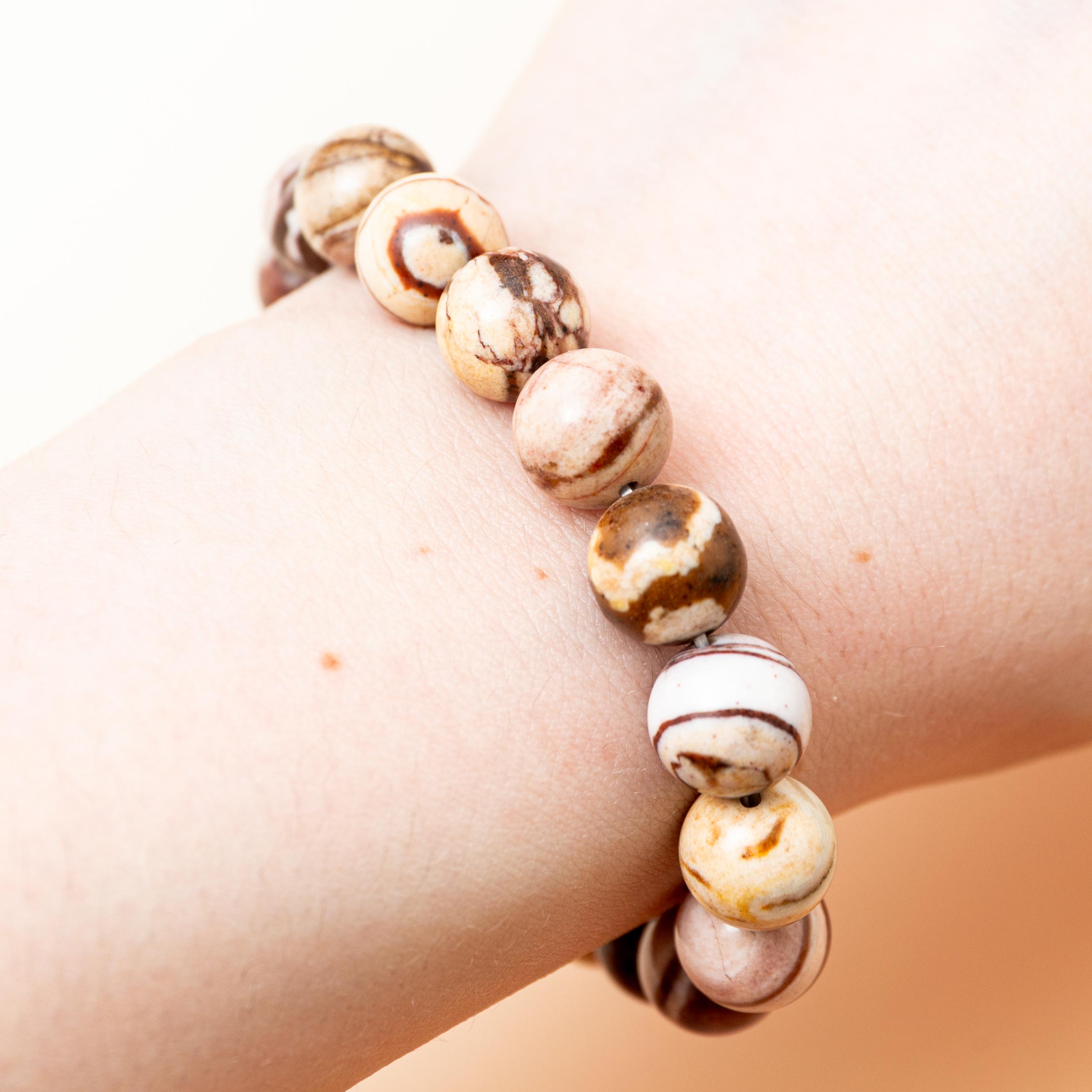 Cappuccino Jasper Bracelet - 11mm/17.5cm