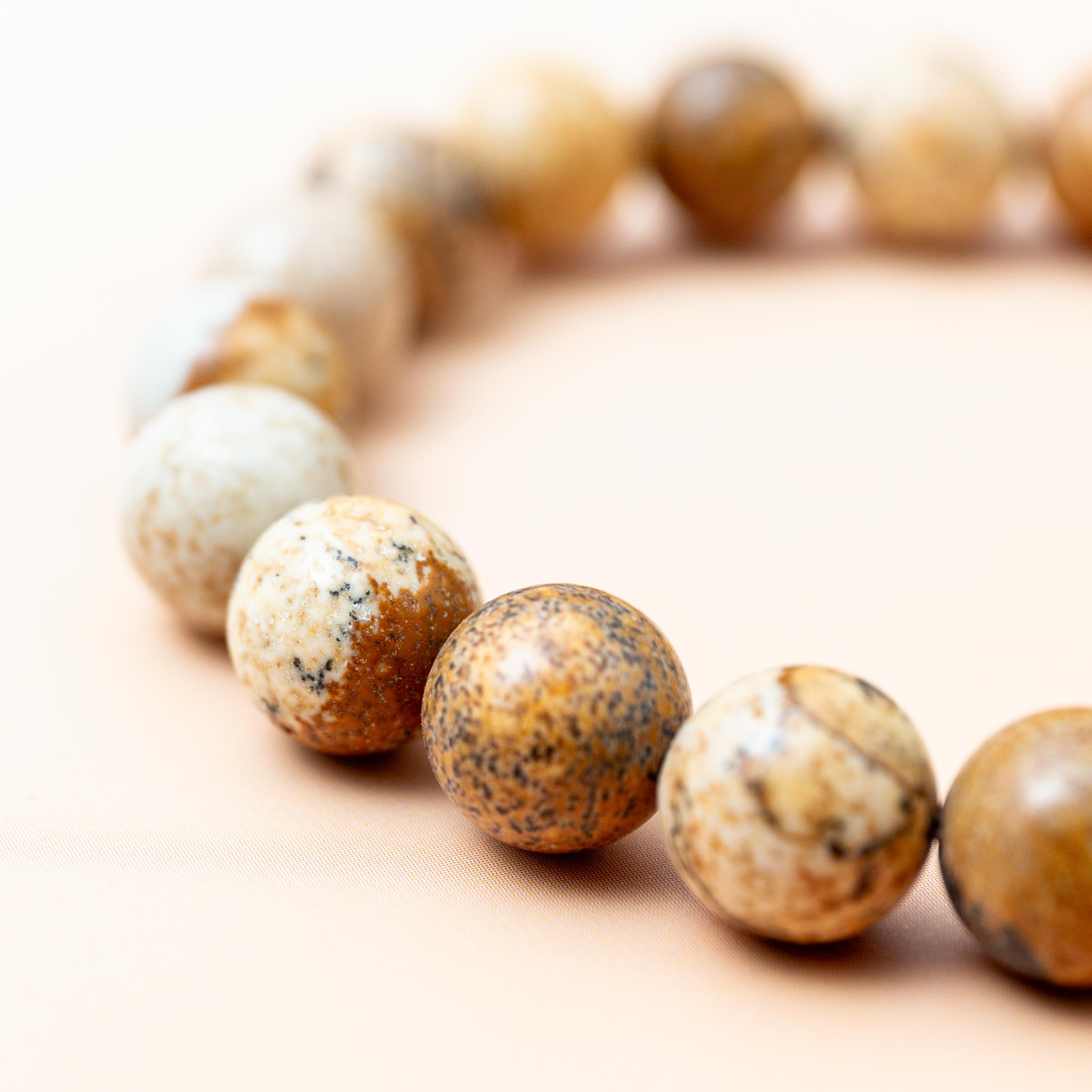 Picture Jasper Bracelet - 9mm/18cm
