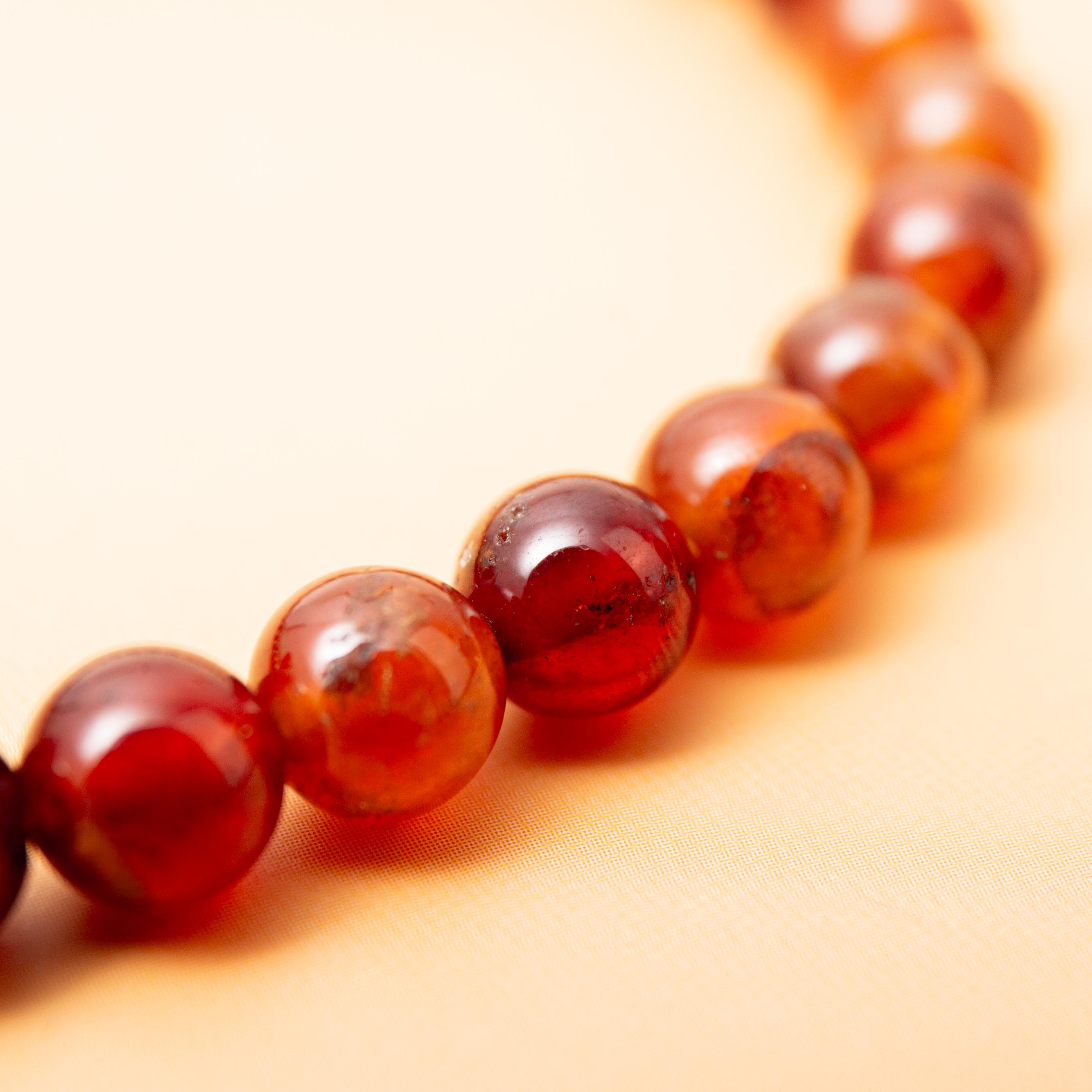 Hessonite Garnet Bracelet - 6.5mm/19cm