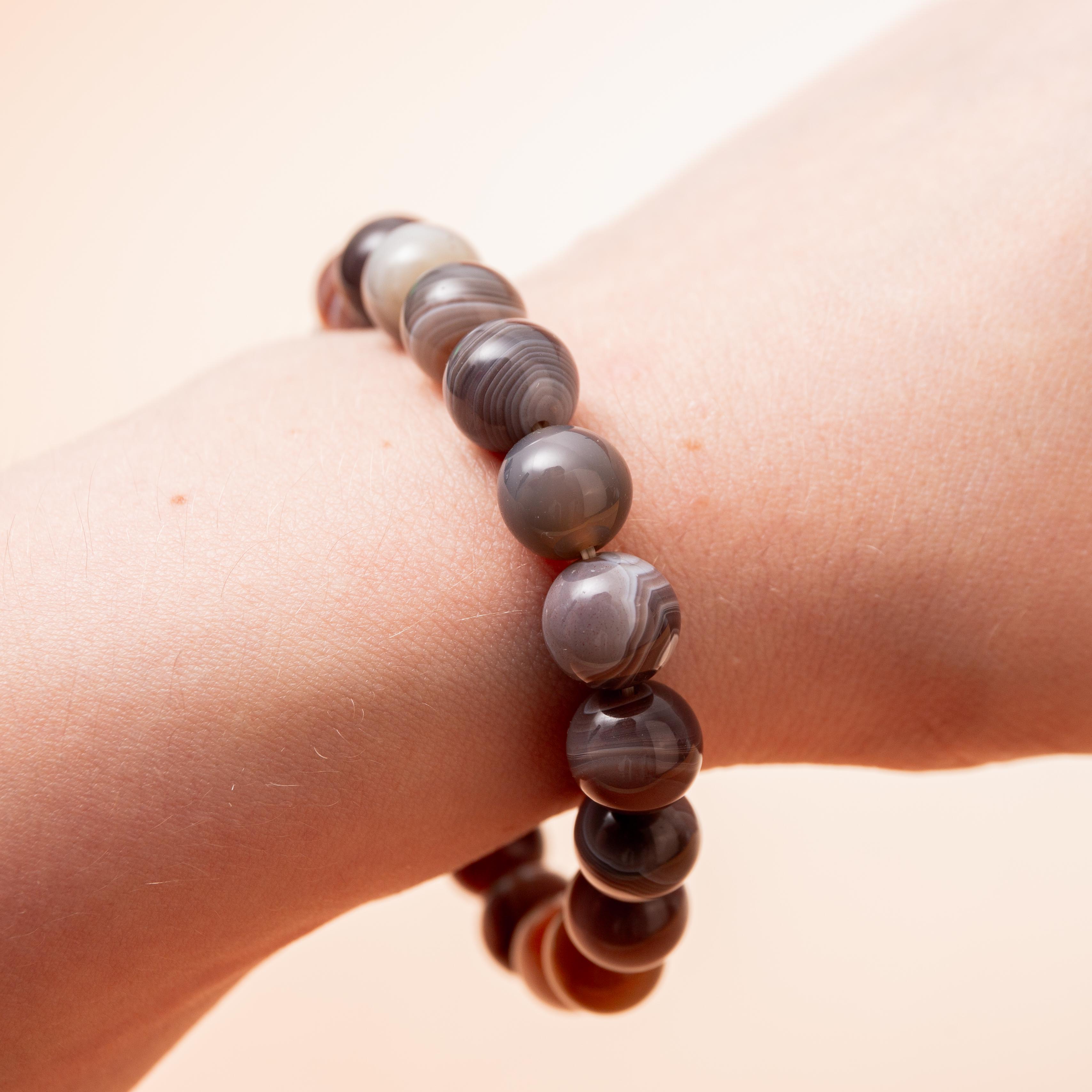 Botswana Agate Bracelet - 10mm/18cm
