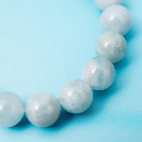 Aquamarine Bracelet - 10mm/18cm