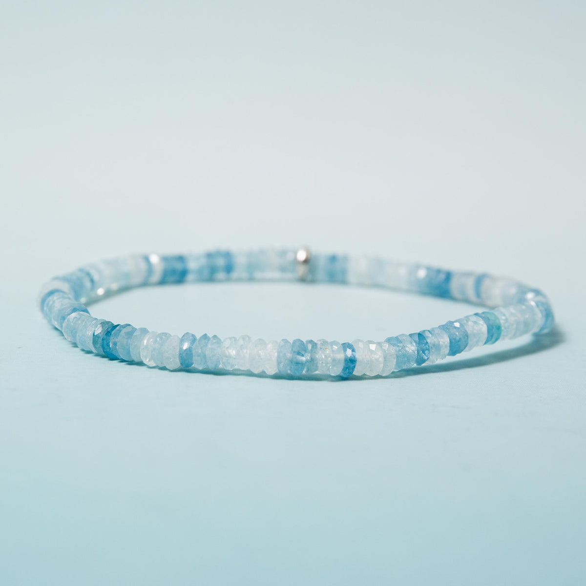 Aquamarine Bracelet - 2mm 18cm (A)