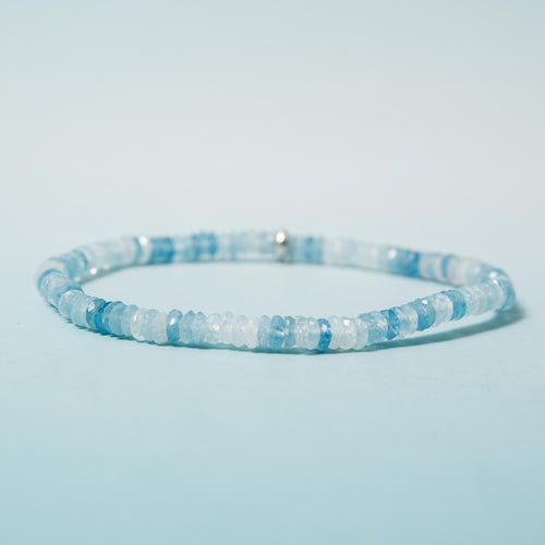 Aquamarine Bracelet - 2mm 18cm (A)