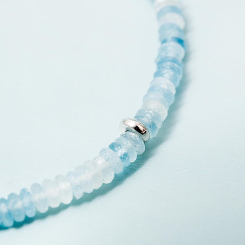 Aquamarine Bracelet - 2mm 18cm (A)