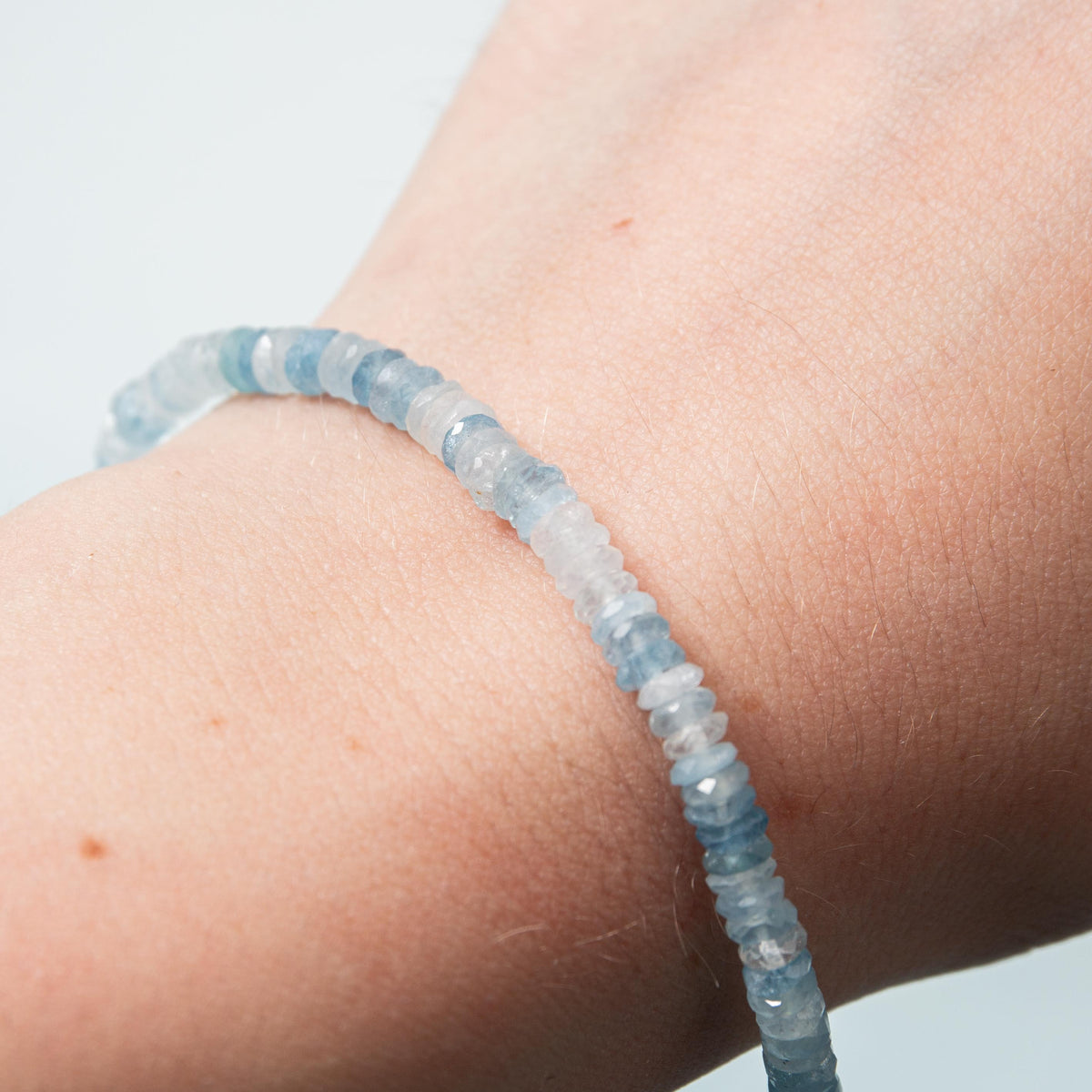 Aquamarine Bracelet - 2mm 18cm (A)