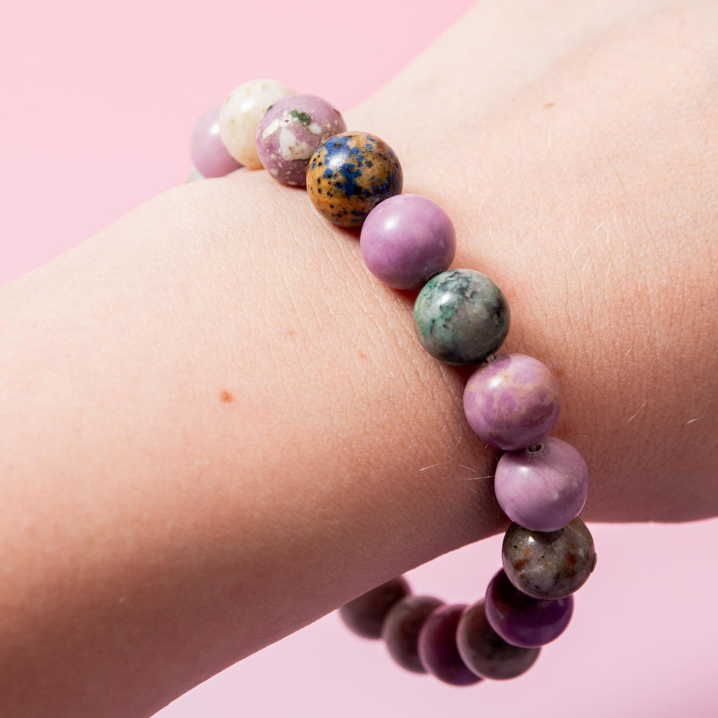 Phosphosiderite & Quantum Quattro Bracelet - 11mm 18cm