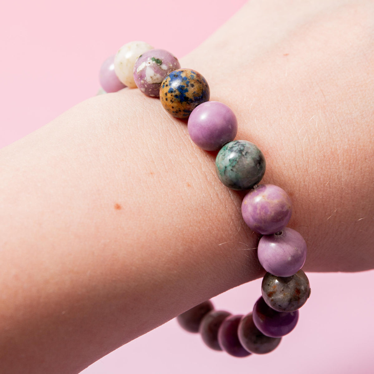 Phosphosiderite & Quantum Quattro Bracelet - 11mm 18cm