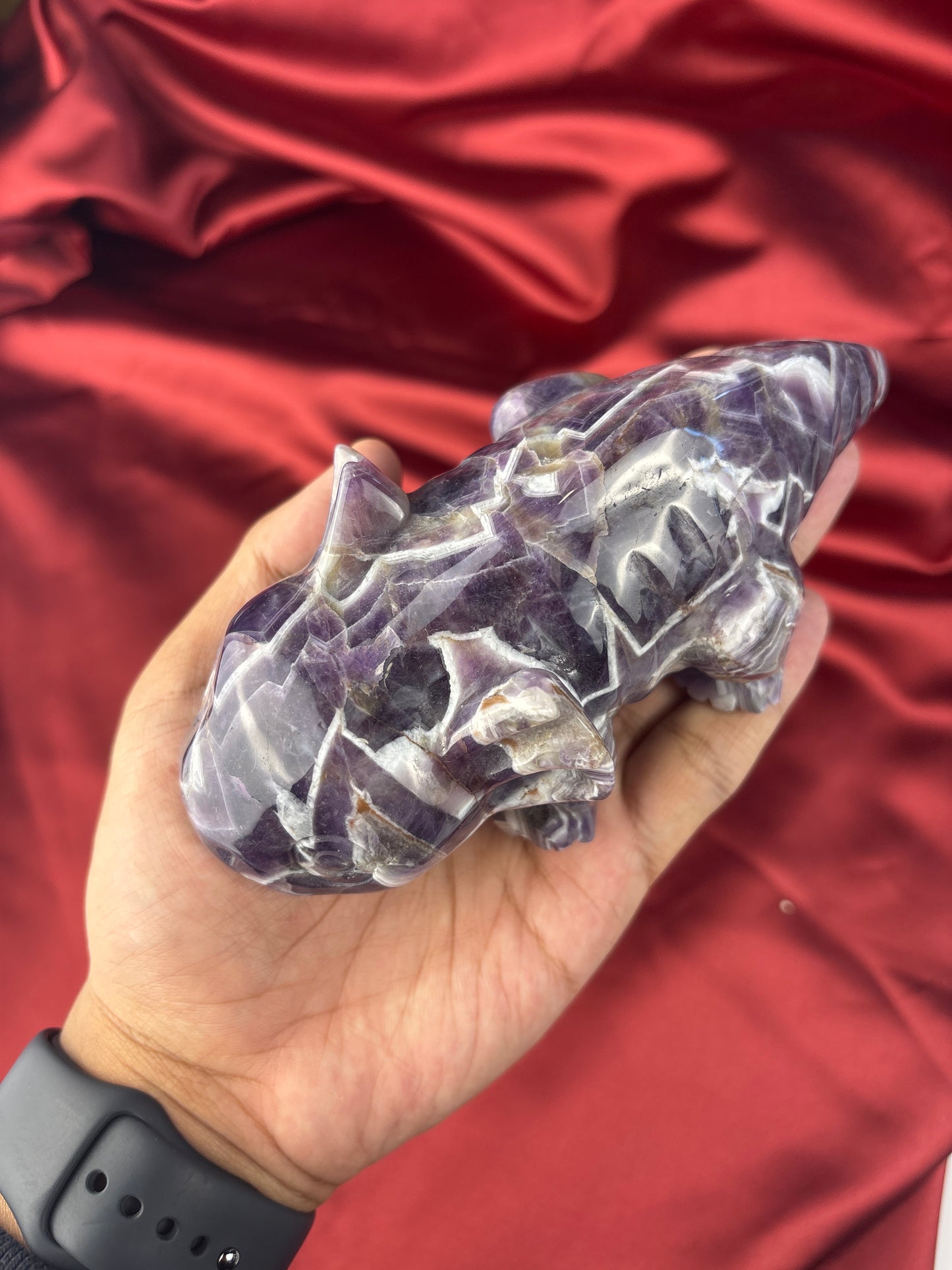 Chevron amethyst salamander/Chevron ametiszt szalamandra 🦎(600g)