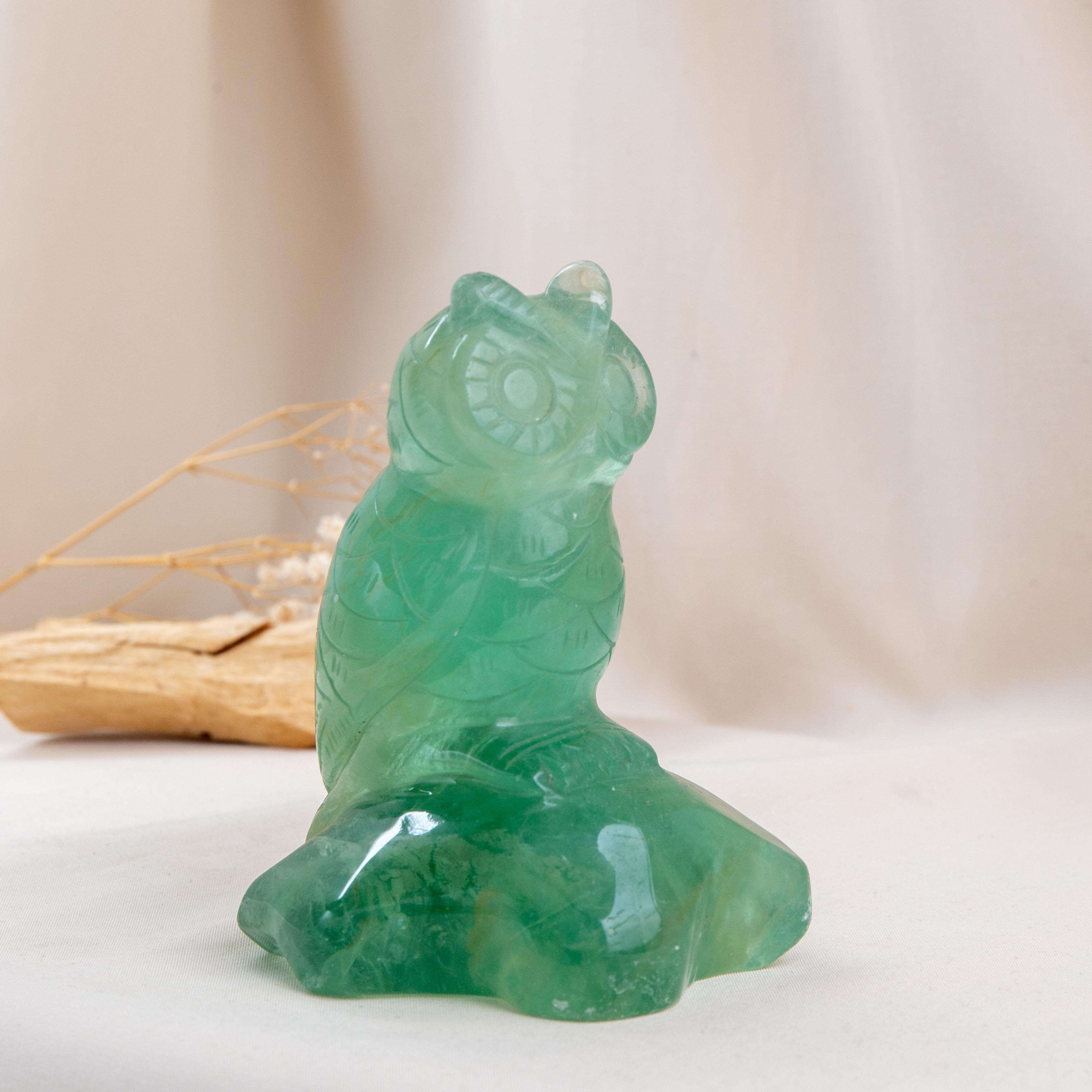 Owl - Green Fluorite