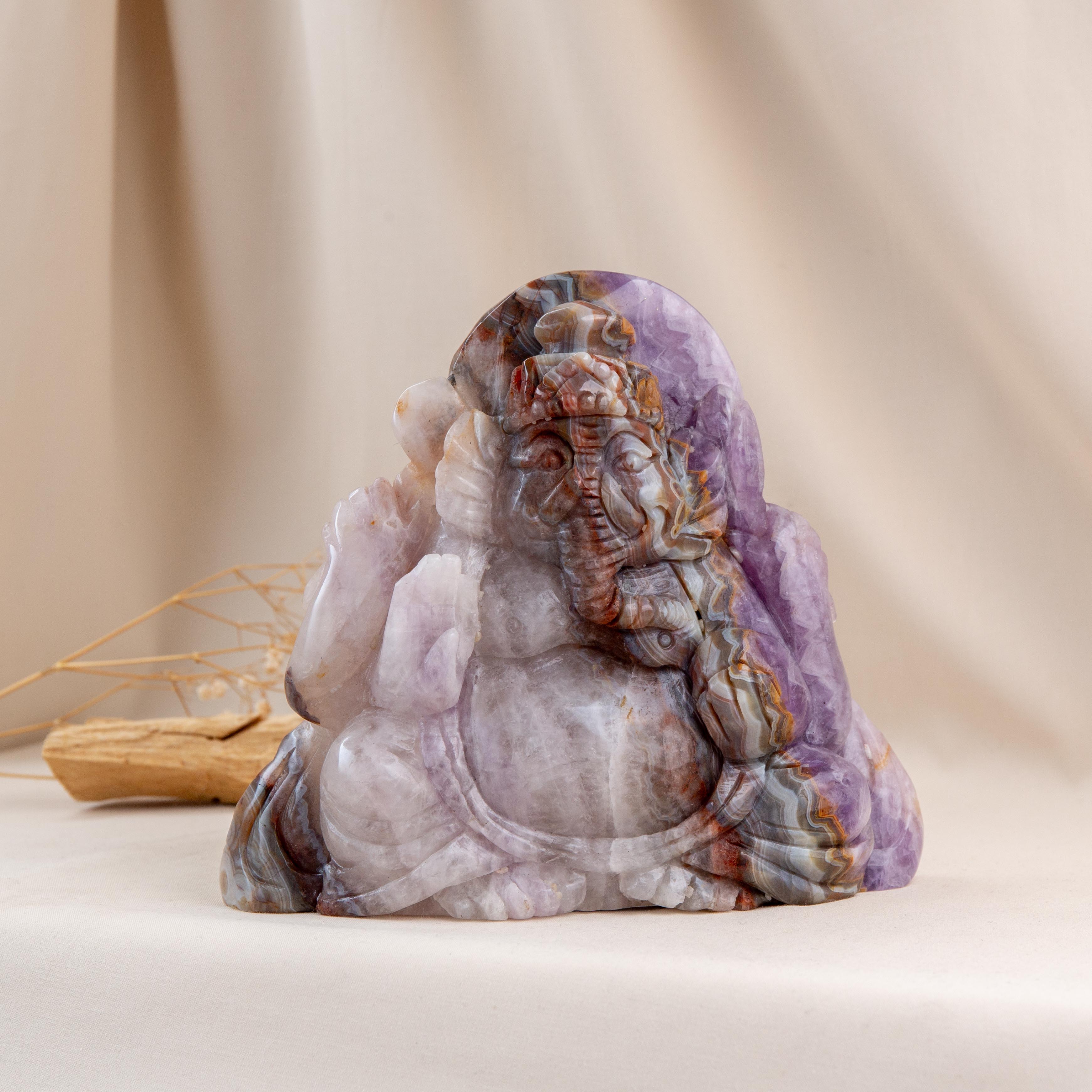 Ganesha - Amethyst & Agate