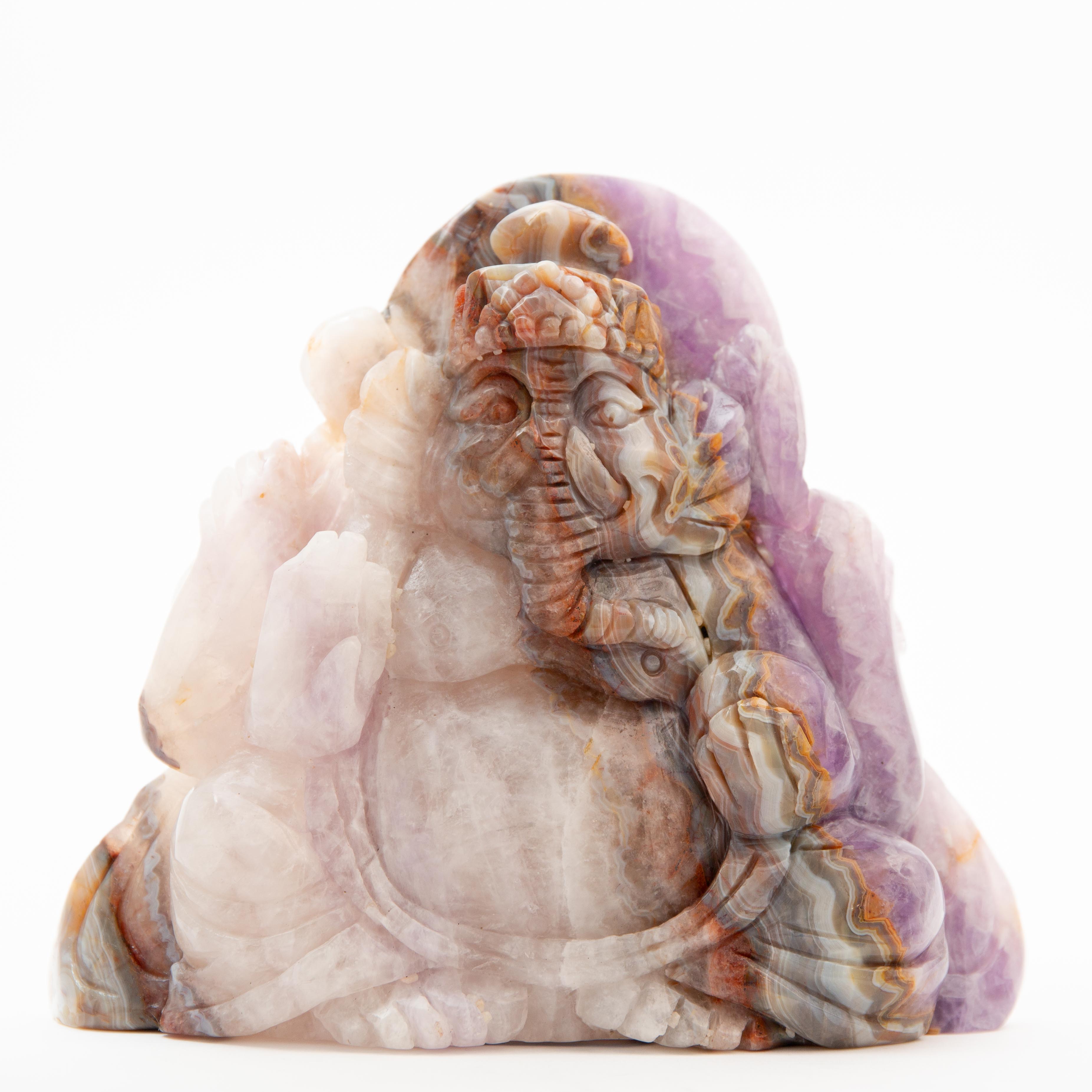 Ganesha - Amethyst & Agate